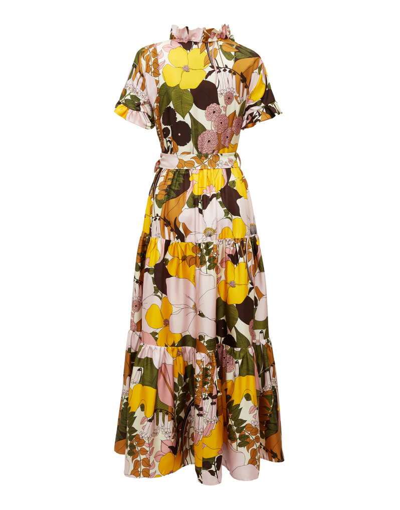Long And Sassy Dress in Big Flower Rose for Women | La DoubleJ US