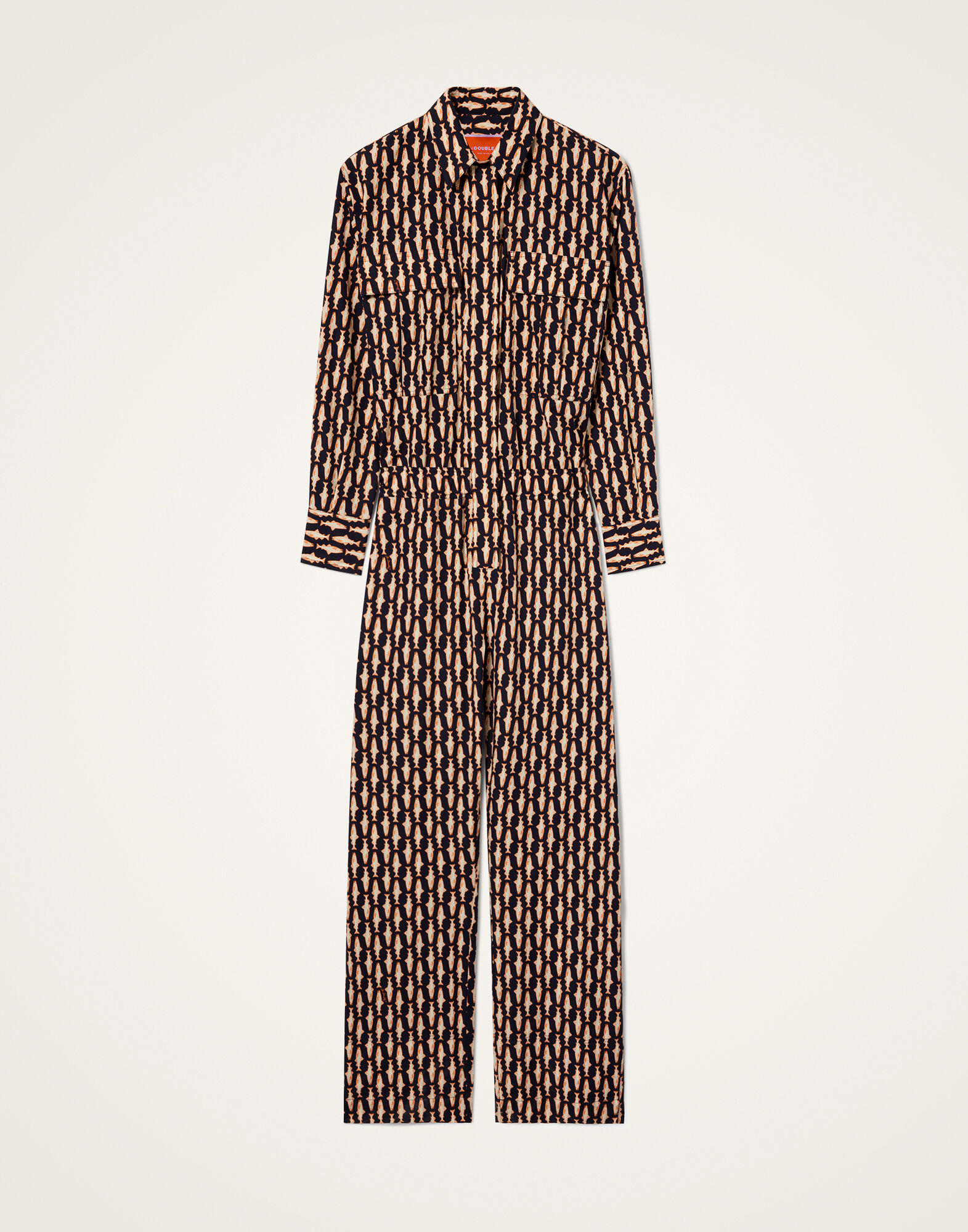 La DoubleJ Aviator Jumpsuit Pesciolini Blue DRE0489COT039PES04BU03