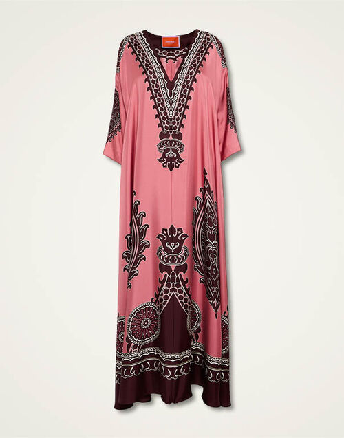 La DoubleJ Muumuu Dress Oltrarno Placée Pink DRE0225SIL006OLT03PI01