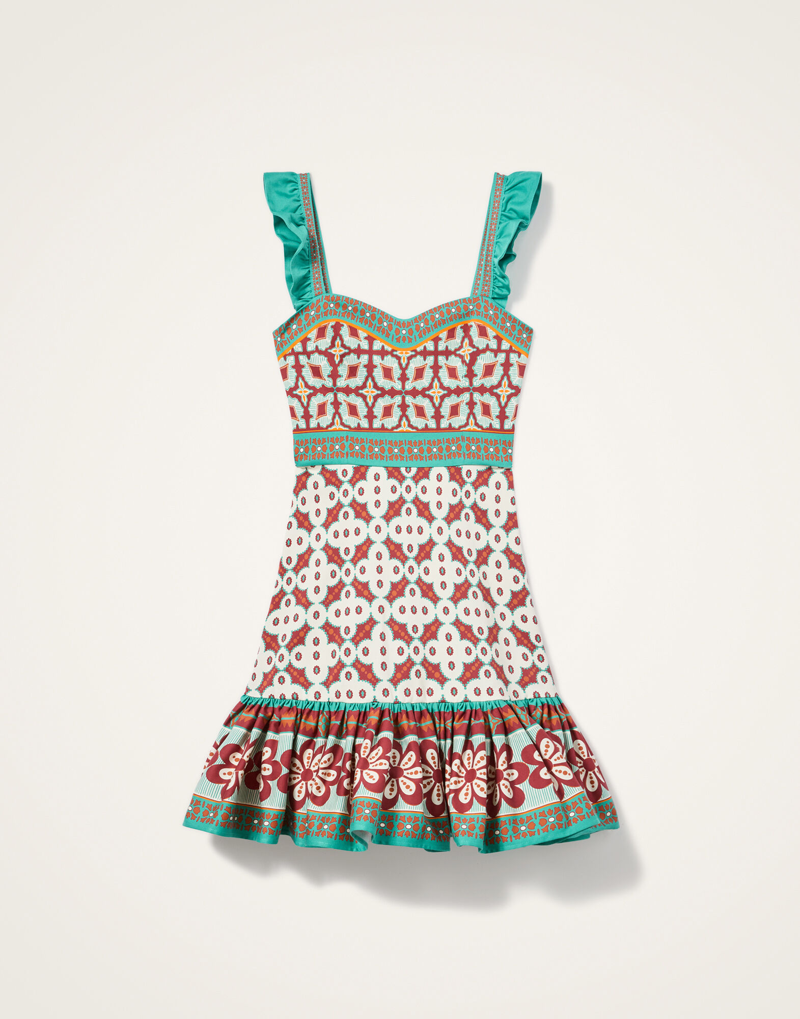 La DoubleJ Mini Gingerbread Dress Pagoda Plac&eacute;e Rust DRE0859COT037PAG01OR04