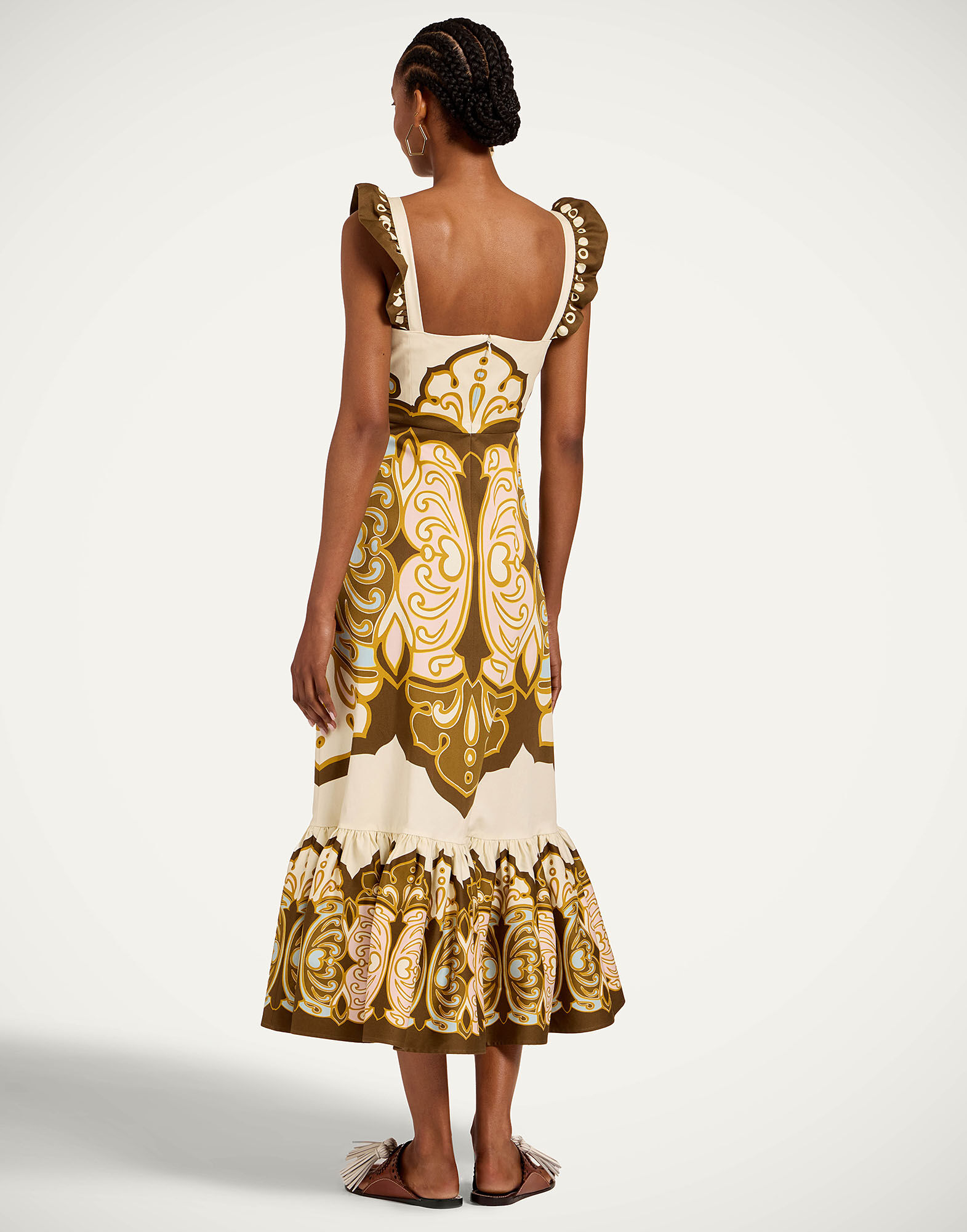 La DoubleJ Gingerbread Dress Cocoon Plac&eacute;e Brown DRE0672COT037COC02BR02