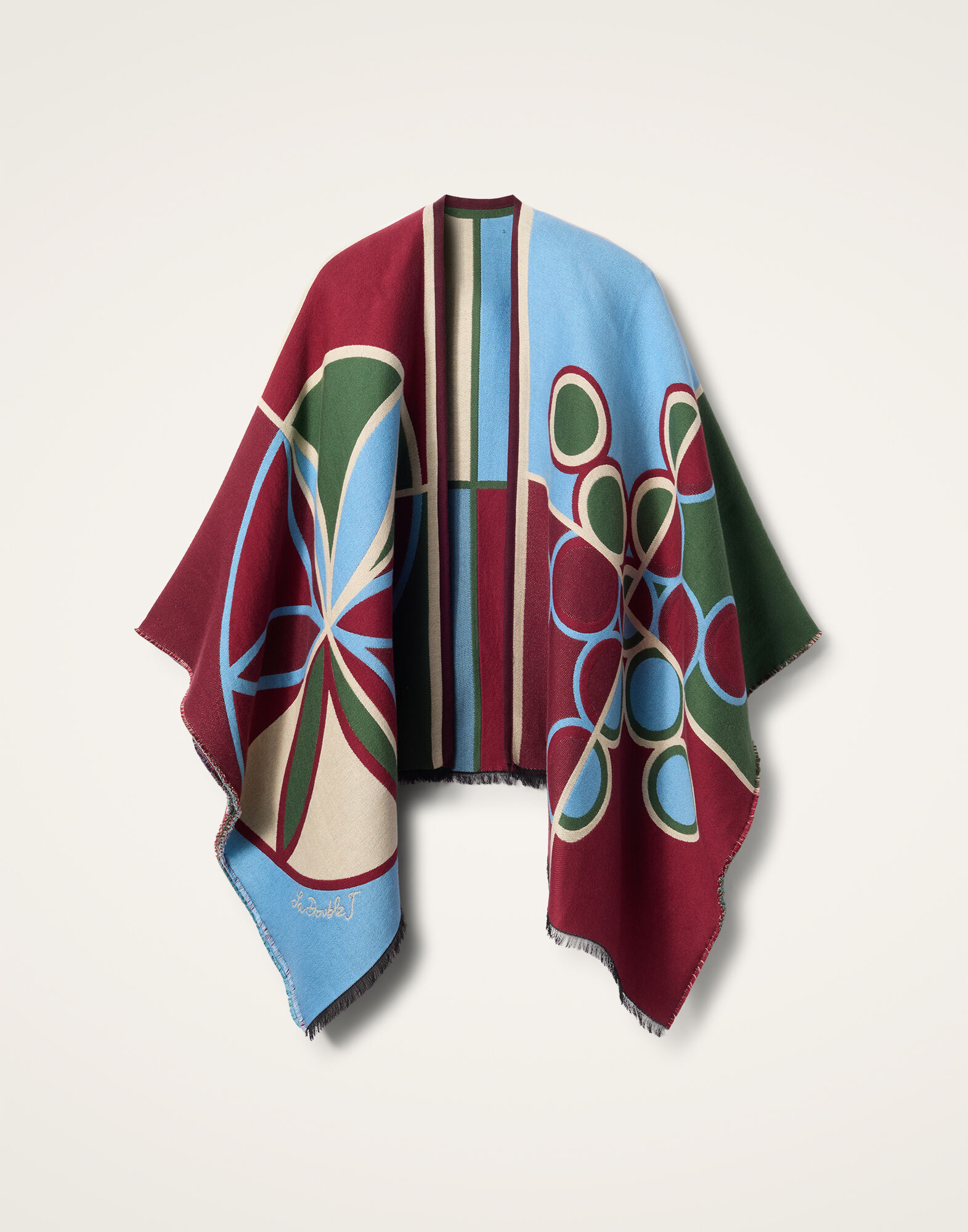 La DoubleJ Poncho Eclipse Plac&eacute;e Multicolor SCA0064WOL028ECL05MU01