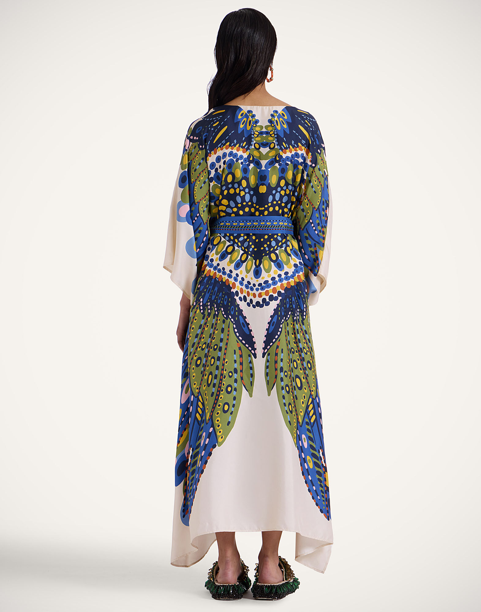 La DoubleJ Square Kaftan Chakra Plac&eacute;e Multicolor DRE0872SIL006CHA05MU01