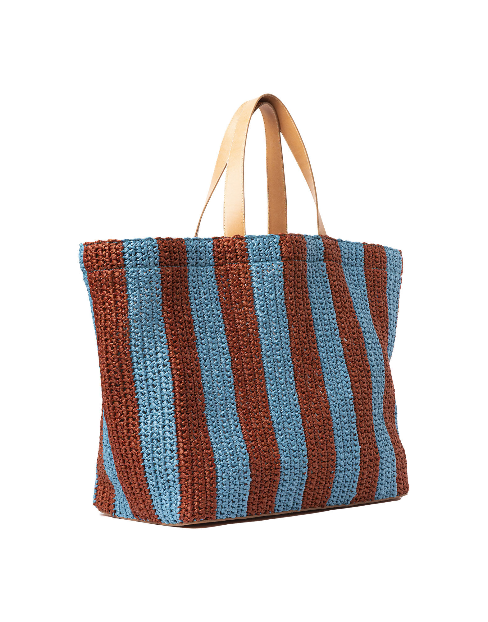 La DoubleJ Riviera Tote Bicolore Turchese BAG0048RAF003TUR05BU08