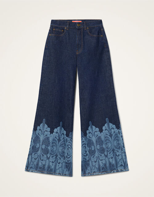 La DoubleJ The Cropped Flare Jean Cocoon Plac&eacute;e Indigo TRO0202DEN015COC02BU15