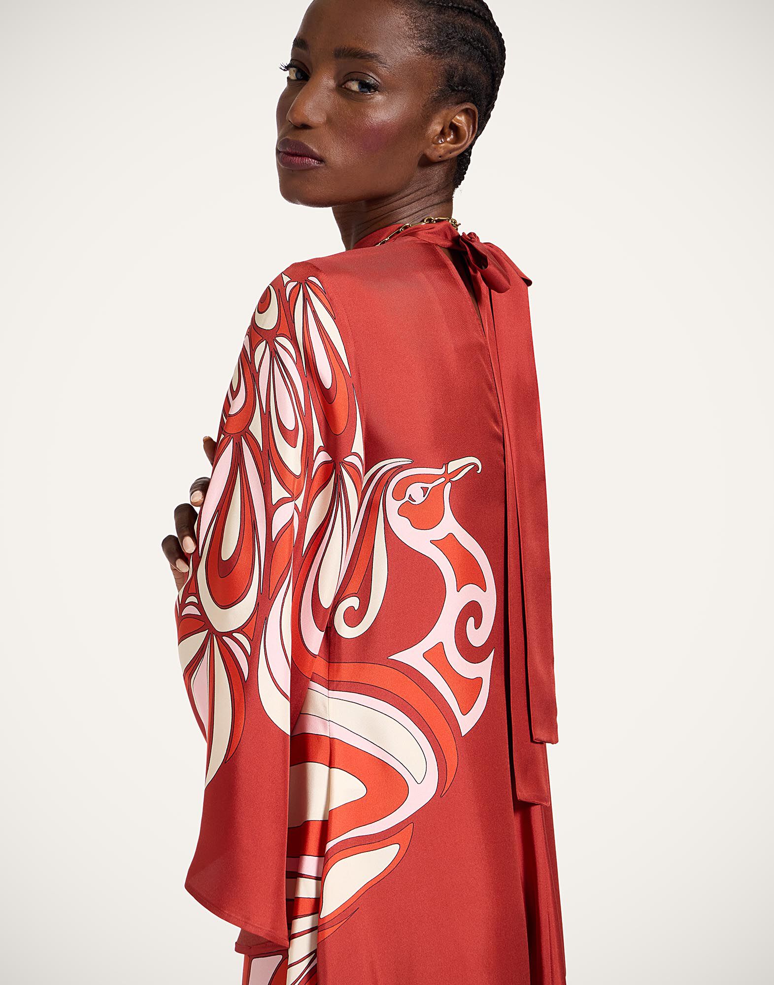 La DoubleJ Magnifico Dress Phoenix Plac&eacute;e Burgundy DRE0232SIL006PHO01RE02