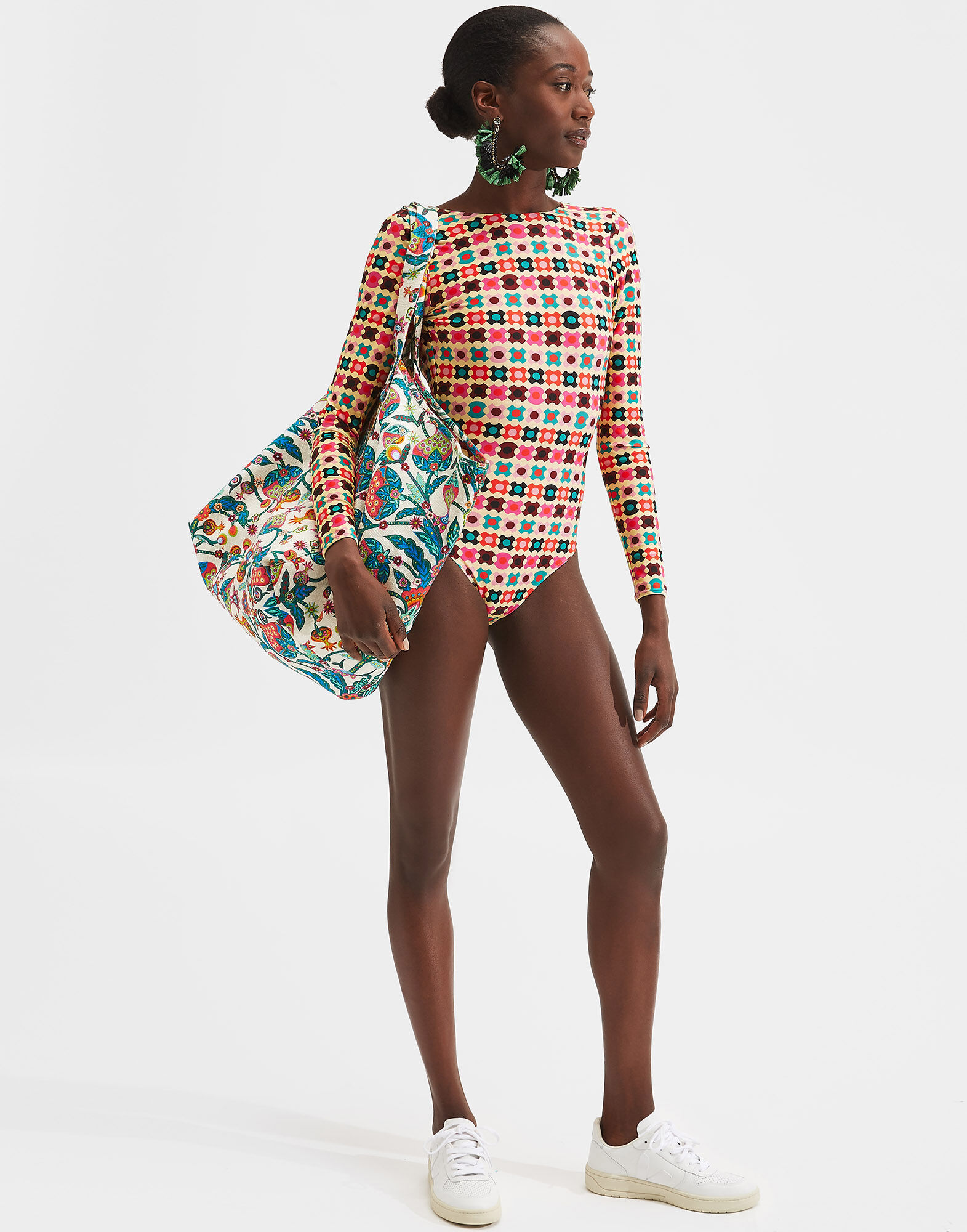 LaDoubleJ Surf Suit Groovy Dot Giallo SWI0001LYC001GRO0004