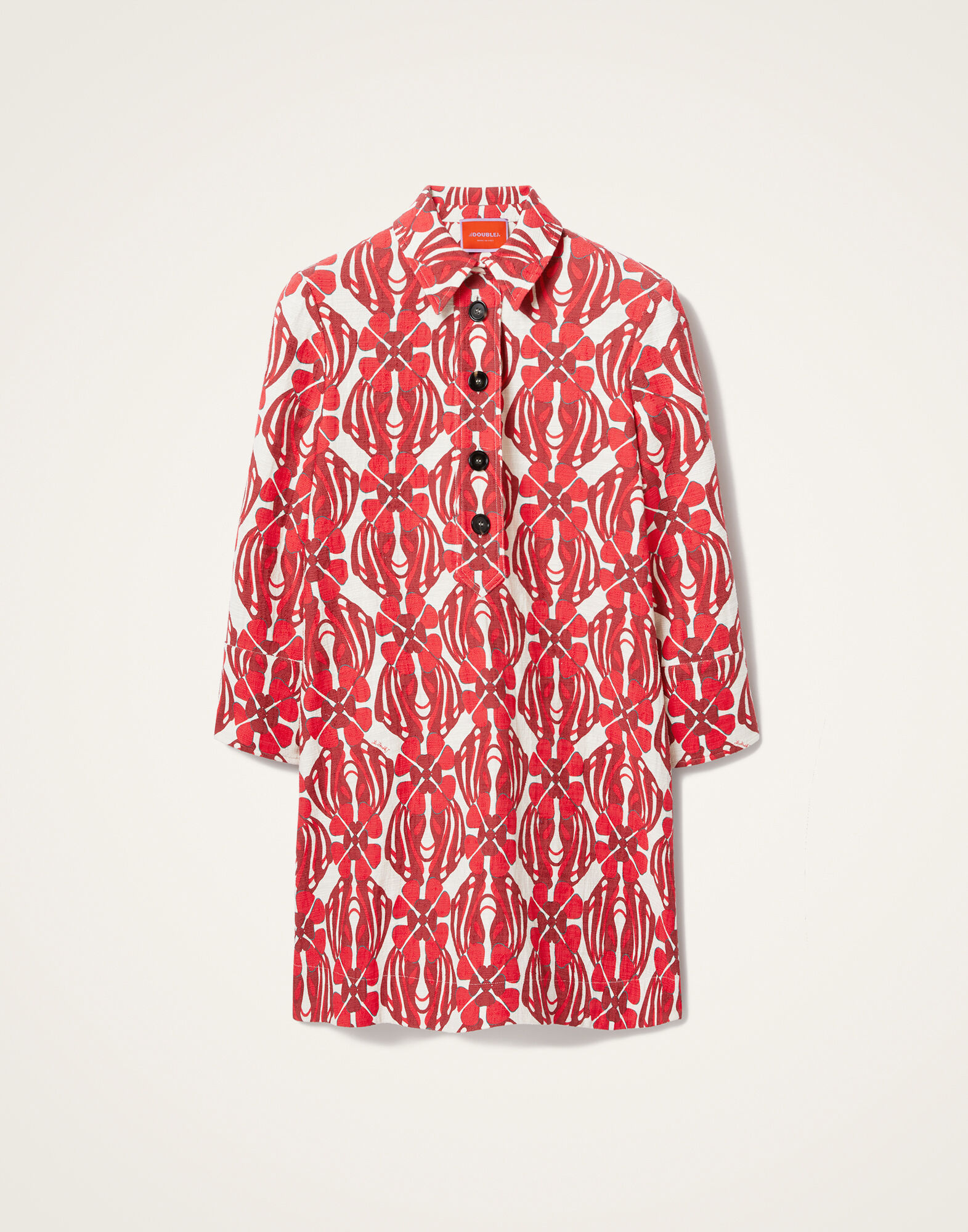 La DoubleJ Short Artemis Dress Clover Red DRE0180COT005CLO05RE01