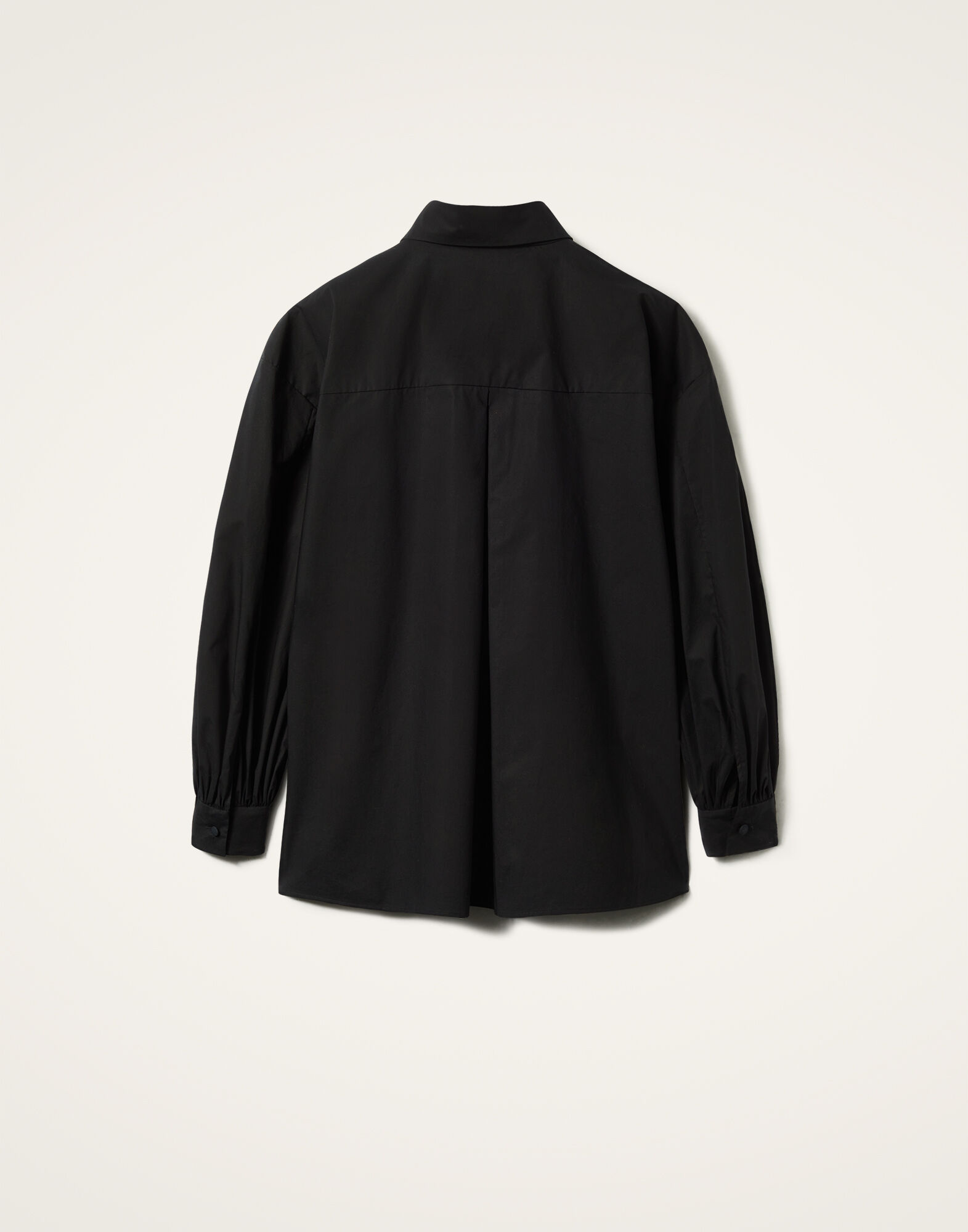 La DoubleJ Poet Shirt Solid Black SHI0055COT001BLA0001