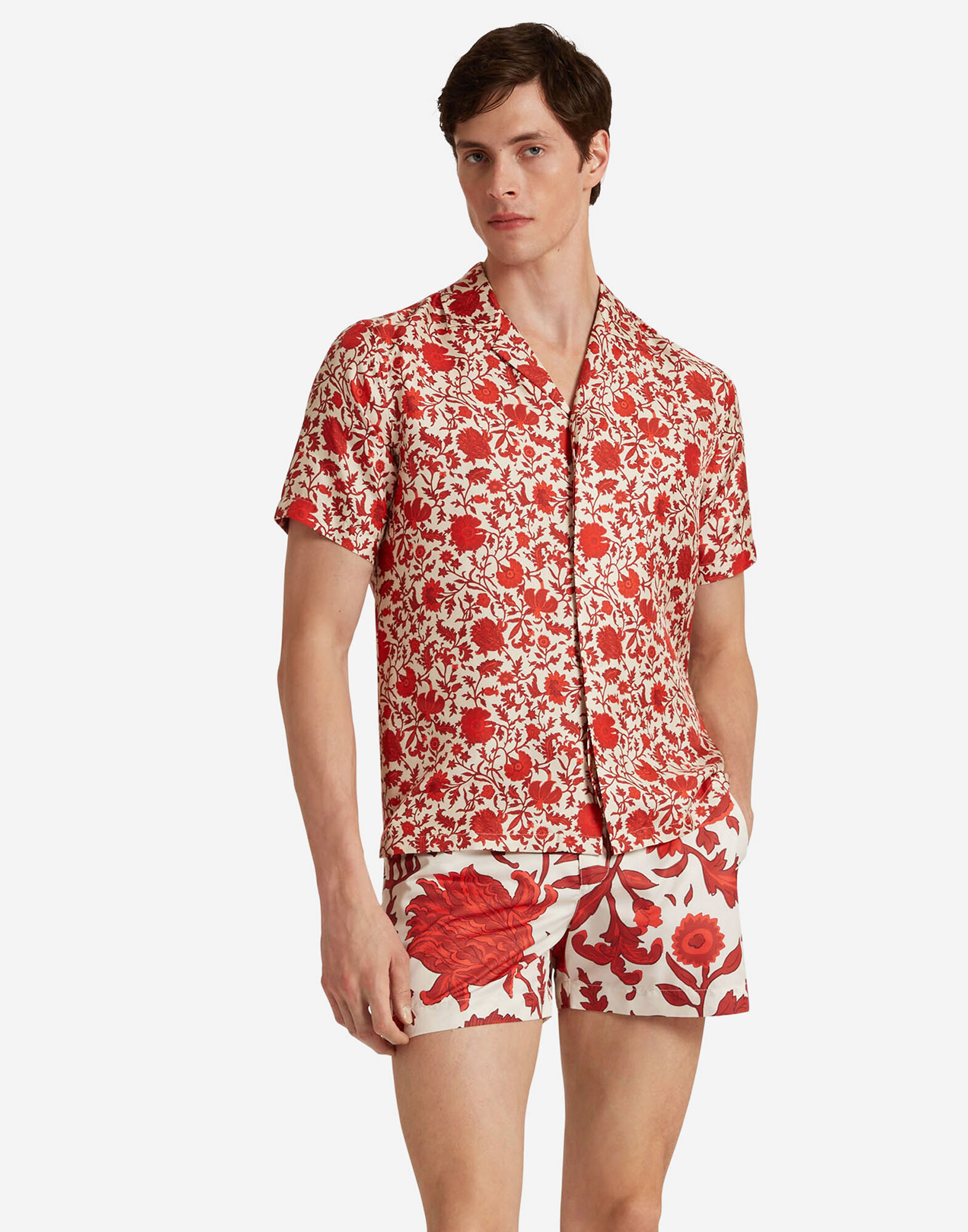 La DoubleJ Setter Swim Shorts Dragonflower Red SWI0089POL010DRE01RE01