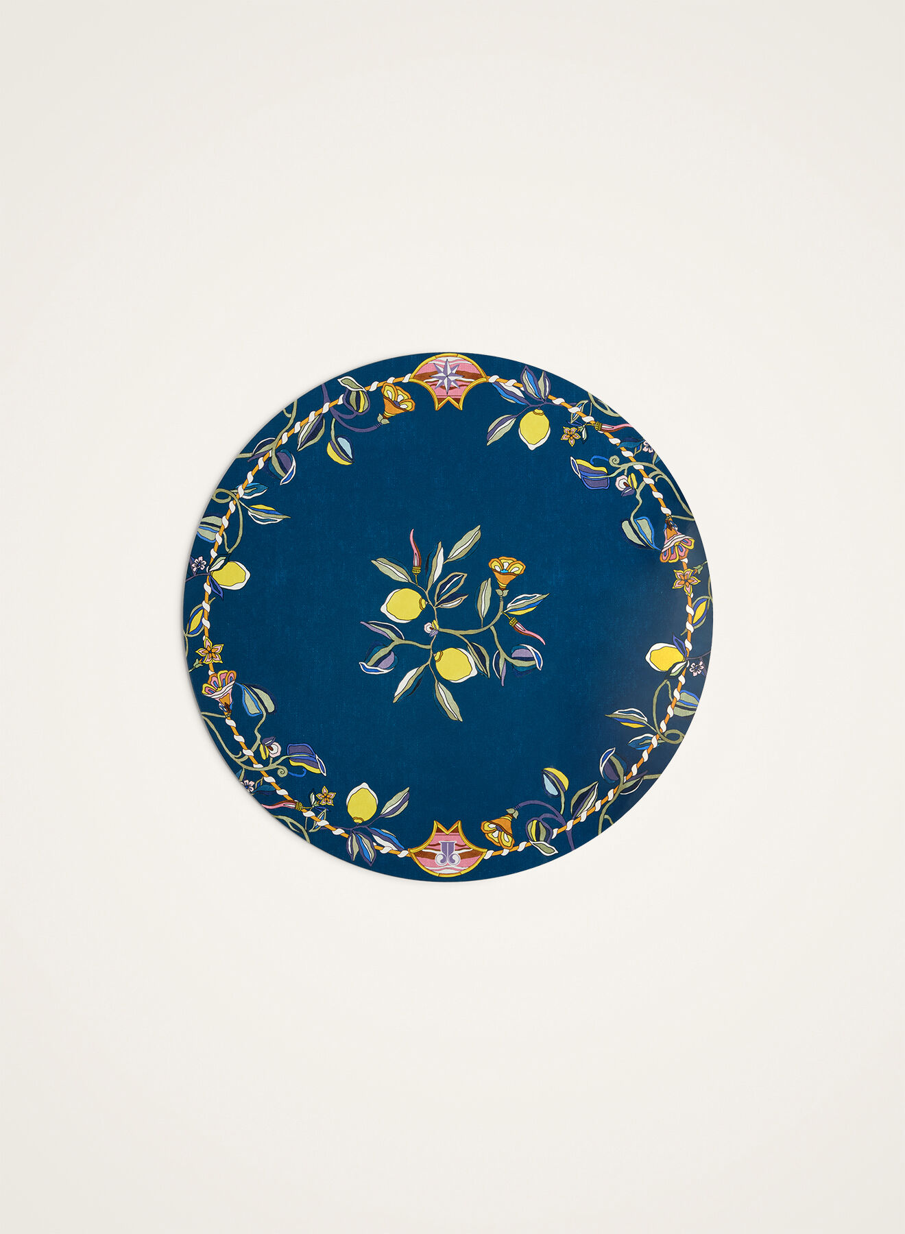 La DoubleJ Disk Placemats Set of 2 Borboni Blue PMT0032CRK001BRN01BU03