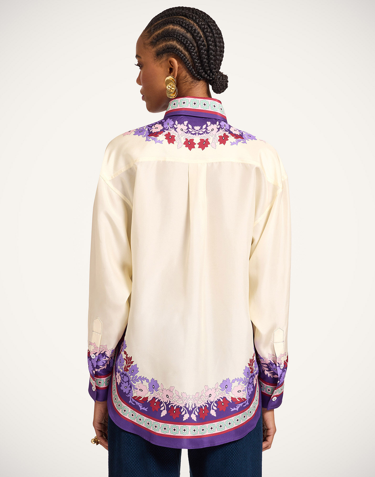 La DoubleJ Better Than Your Boyfriend's Shirt Regalia Plac&eacute;e Ecru SHI0092SIL009REG02BR05