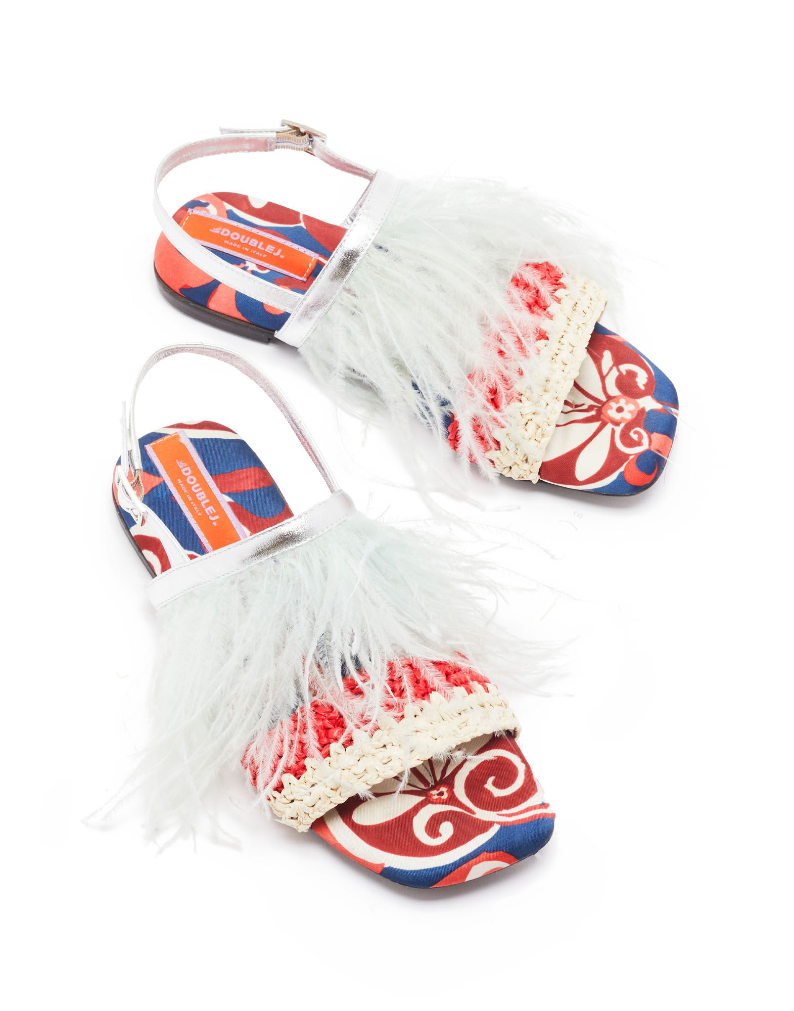 La DoubleJ Medal Sandal Moonflower Navy SHO0076FOD001MOO01BU06