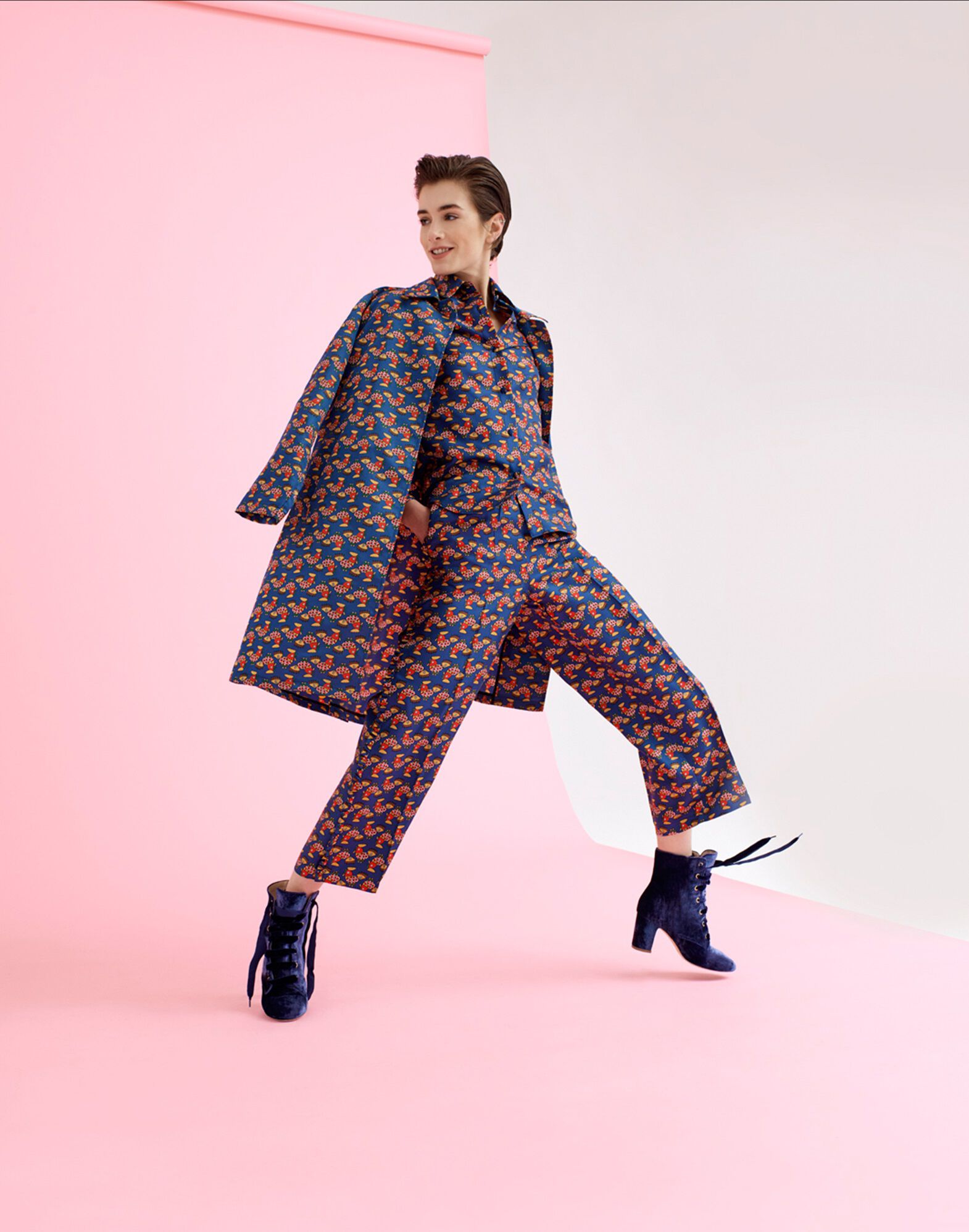 LaDoubleJ Ruffle Pants Galletti Blu TRO0002SIL001GAL0003