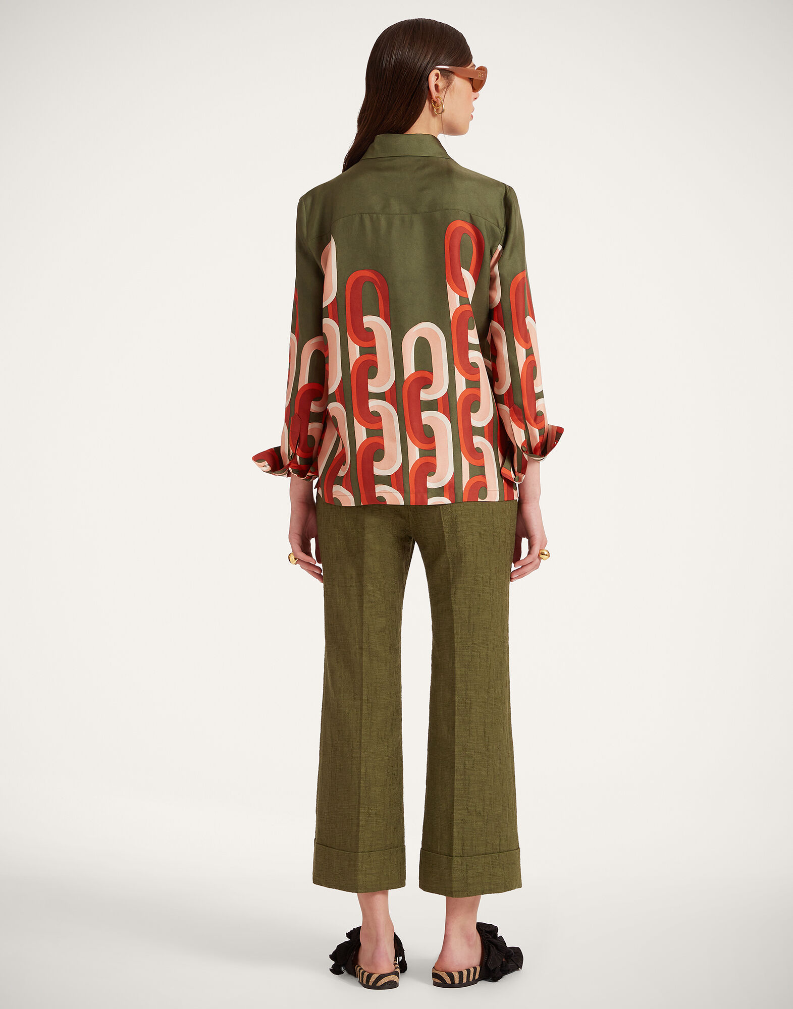 La DoubleJ Hendrix Pants Solid Camouflage TRO0014COT005SOLIDGR08