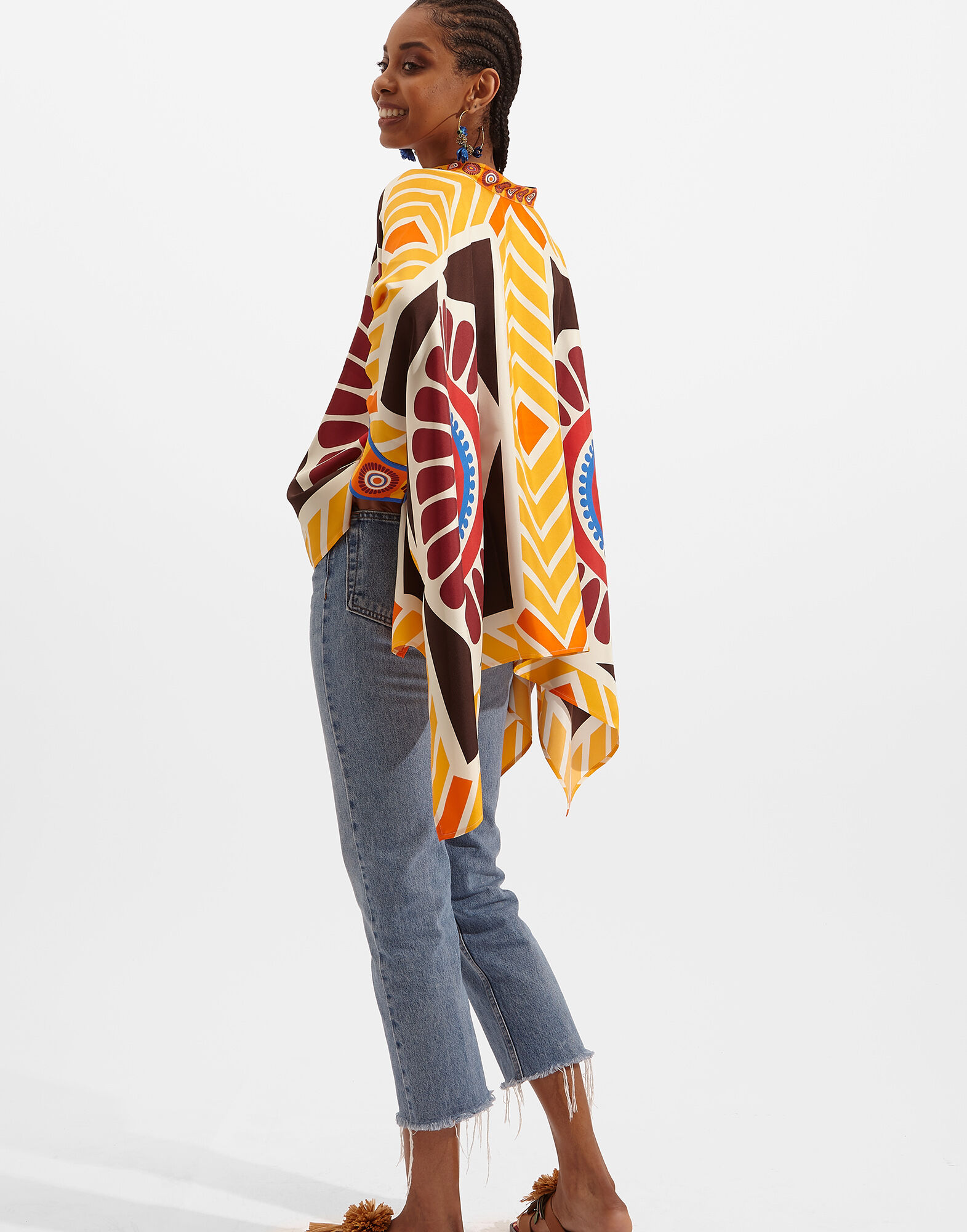 La DoubleJ Foulard Shirt Solar Plac&eacute;e SHI0059SIL006SOL0002