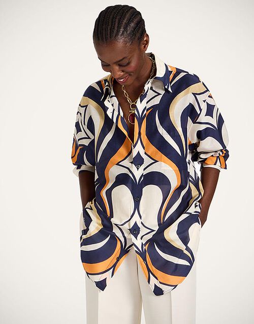 La DoubleJ Better Than Your Boyfriend's Shirt Jive Macro White SHI0133SIL010JIV04WH01