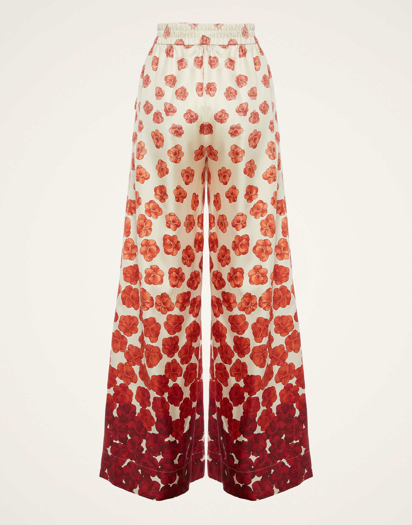 La DoubleJ Palazzo Pants Haze Plac&egrave;e Red TRO0003SIL001HAZ01RE01
