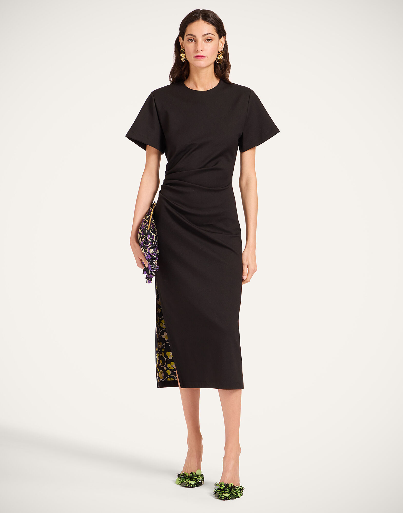 La DoubleJ Lela Dress Solid Black DRE0843JER072SOLIDBL01