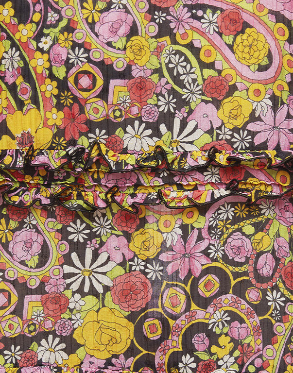 La DoubleJ Jeanne Dress Tripping Nero DRE0376CRE006TRG0002