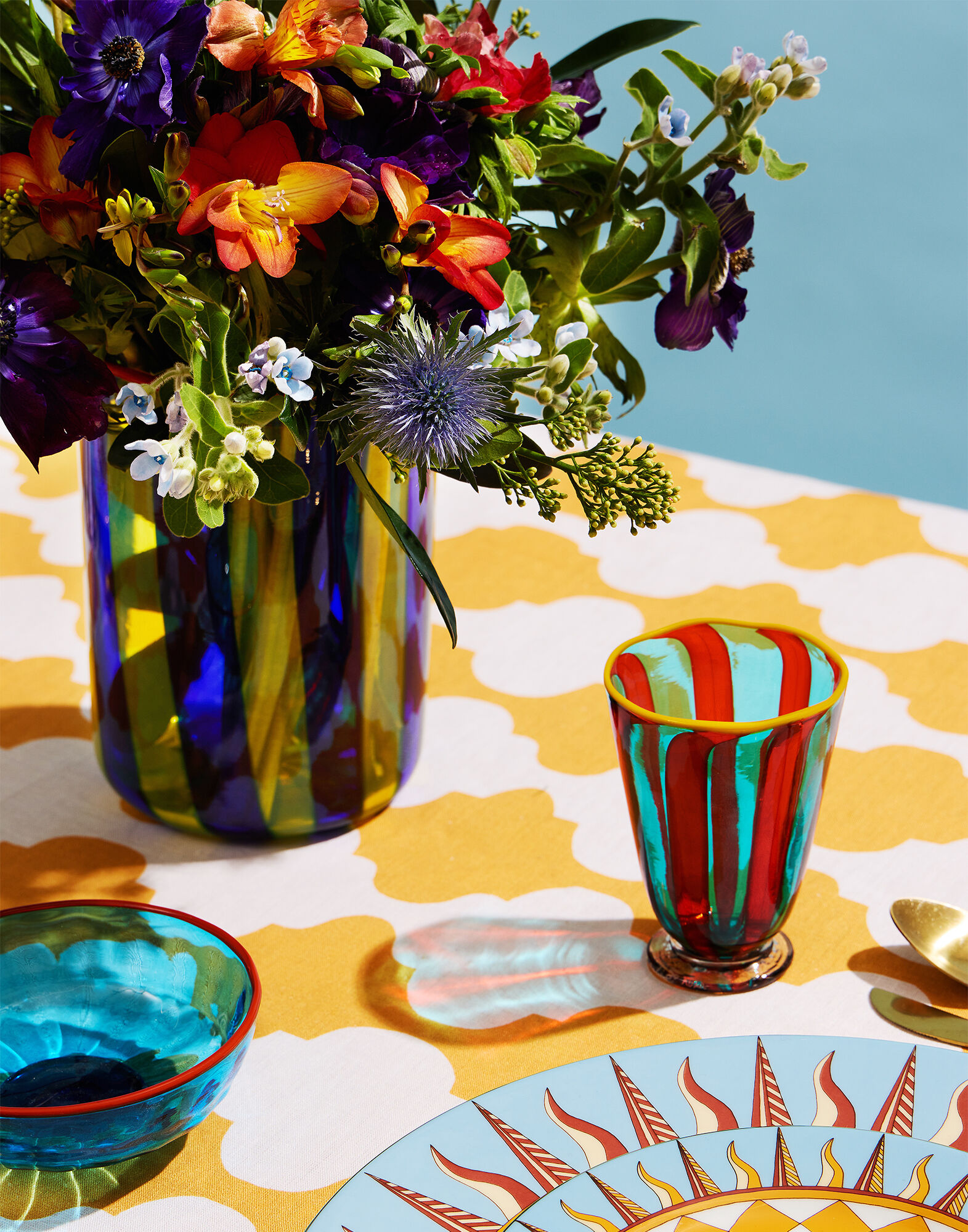 La DoubleJ Torretta Vase Blue VAS0021MUR001RIG14BU03