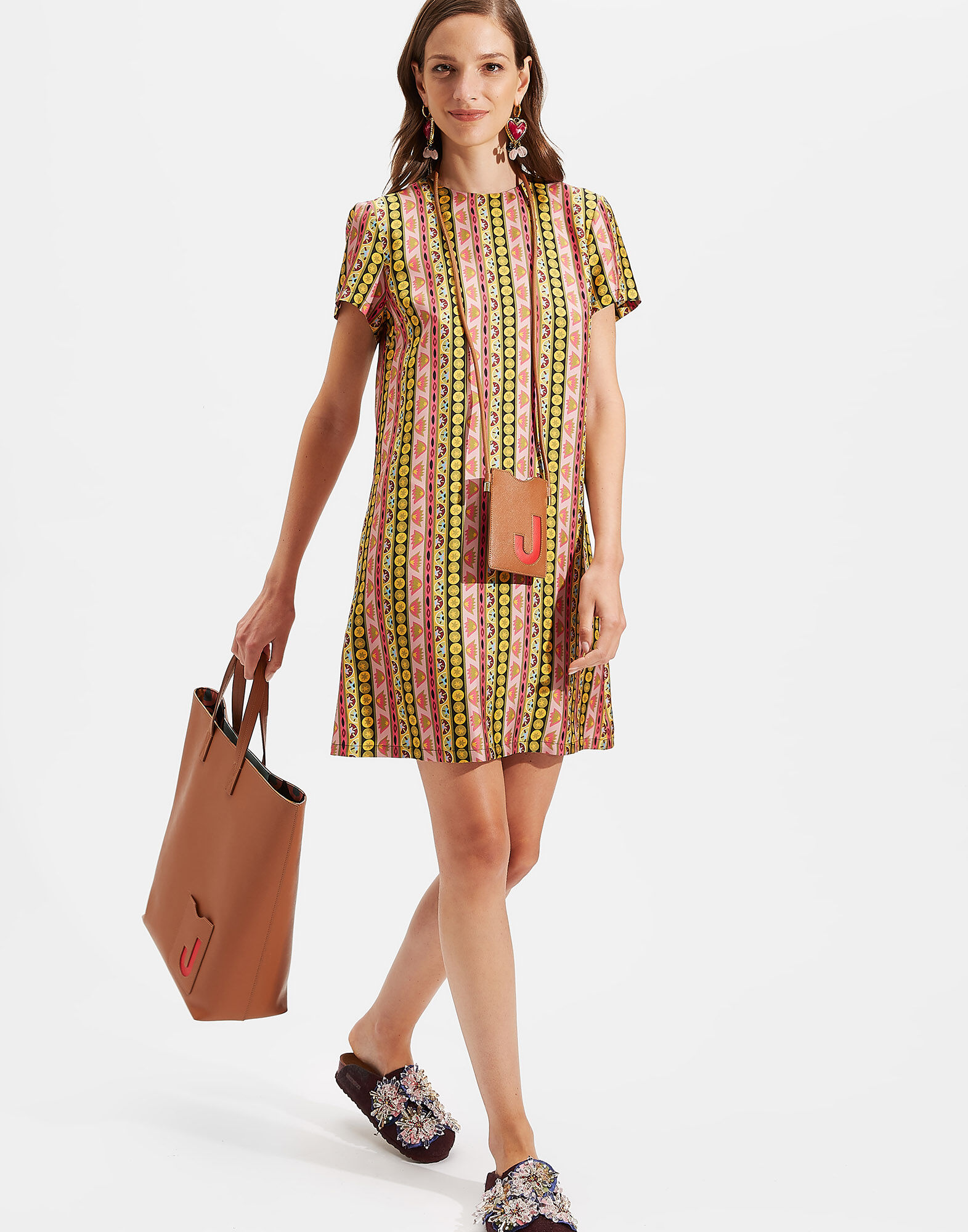 LaDoubleJ Mini Swing Dress Nastri DRE0159SIL001NAS0001