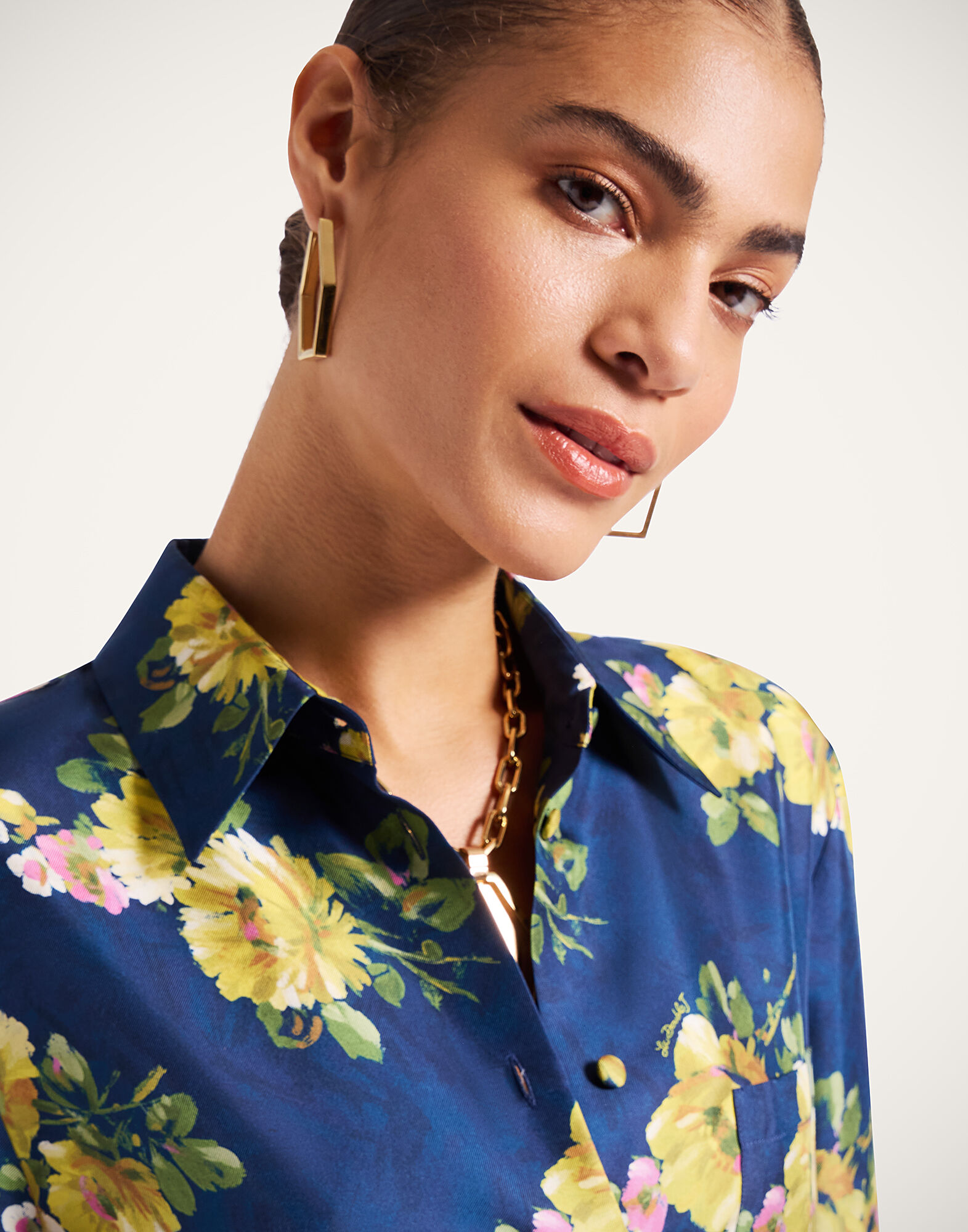 La DoubleJ Boy Shirt Riptide Midnight Blue SHI0001SIL001RIP01BU04