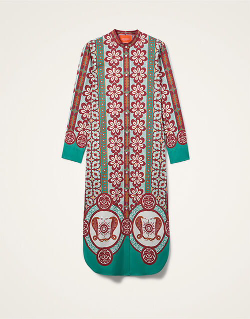 La DoubleJ Sundowner Tunic Pagoda Plac&eacute;e Rust DRE0924COT015PAG01OR04