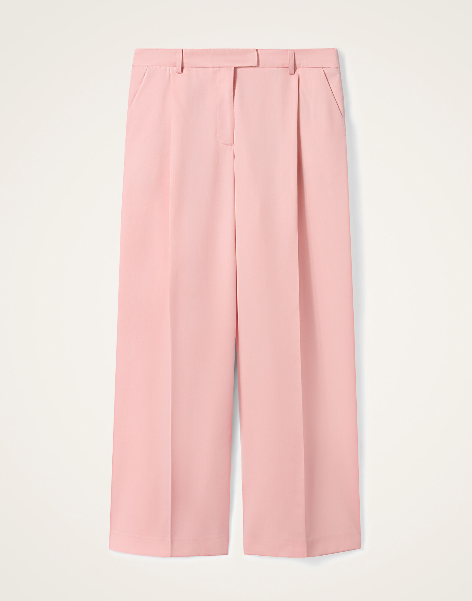 La DoubleJ Loose Pants Solid Pink TRO0135WOL035SOLIDPI01