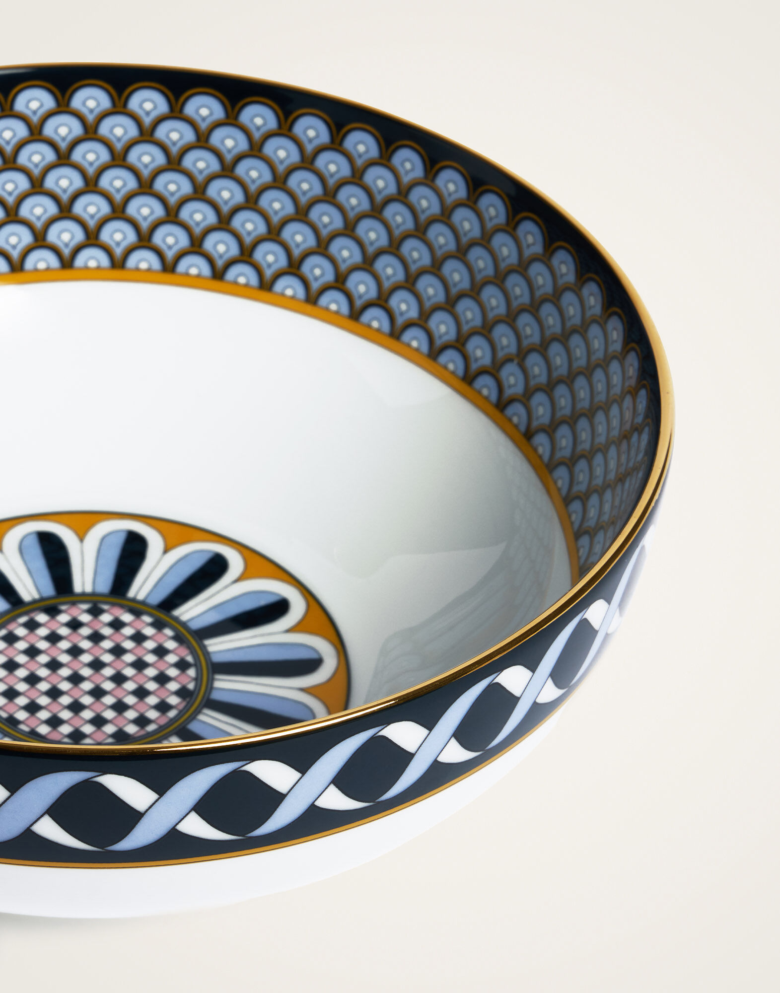 La DoubleJ Serving Bowl Odysseus Midnight Blue BWS0002CER001ODY01BU04