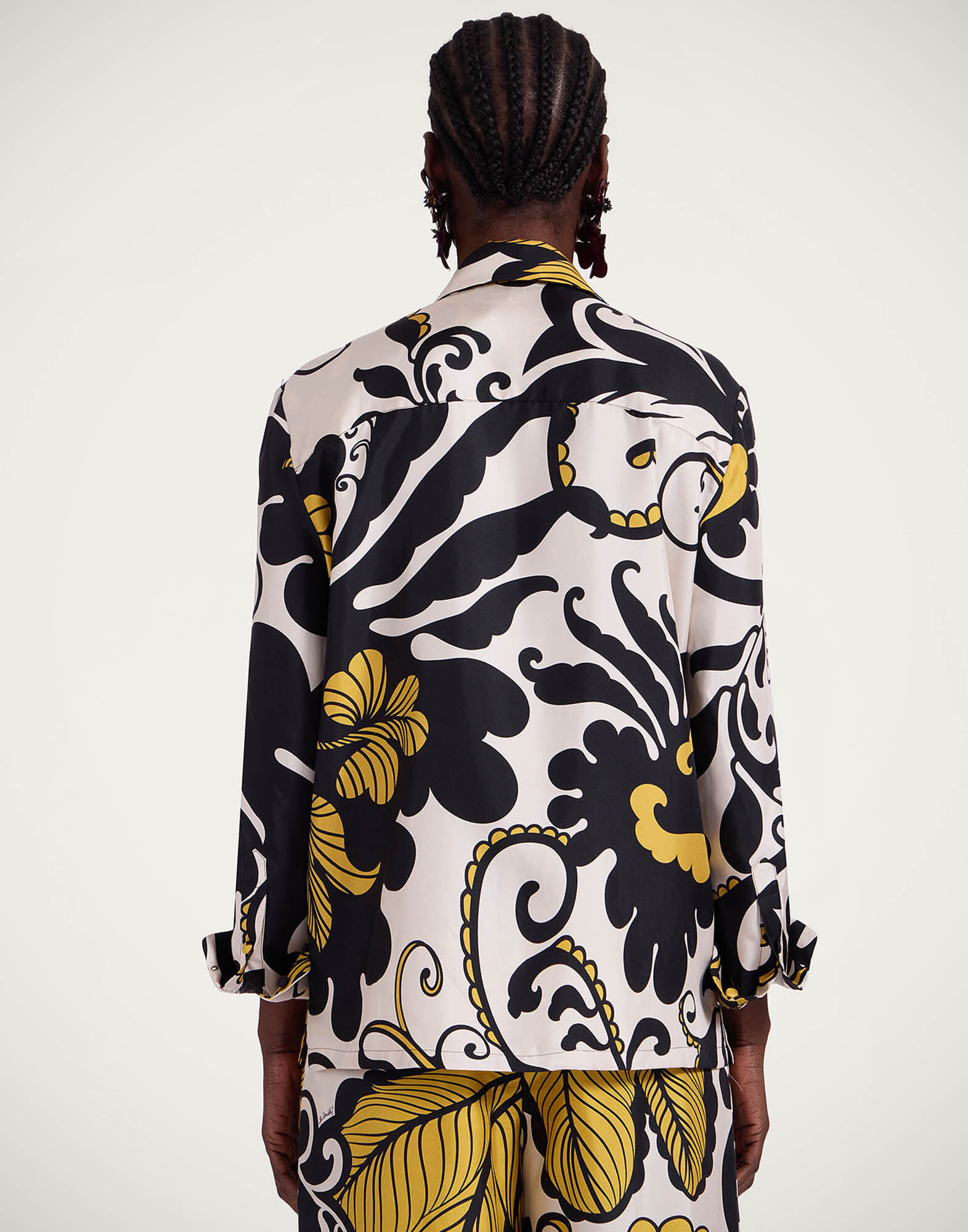 La DoubleJ Boy Shirt Marea Black & White SHI0001SIL001MRE01BL03