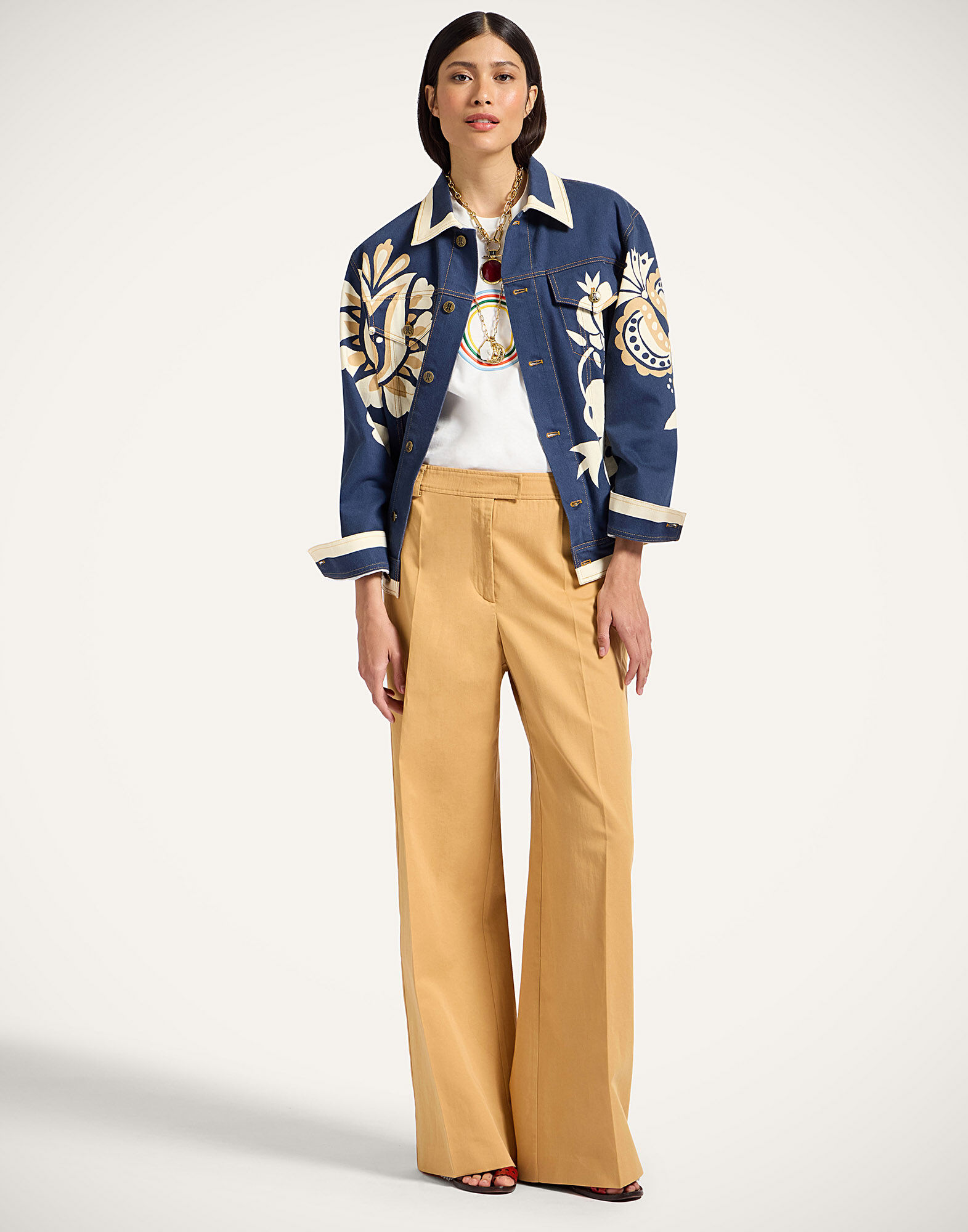 La DoubleJ JJ Jean Jacket Selva Plac&eacute;e Blue JAC0070DEN001SEL07BU03