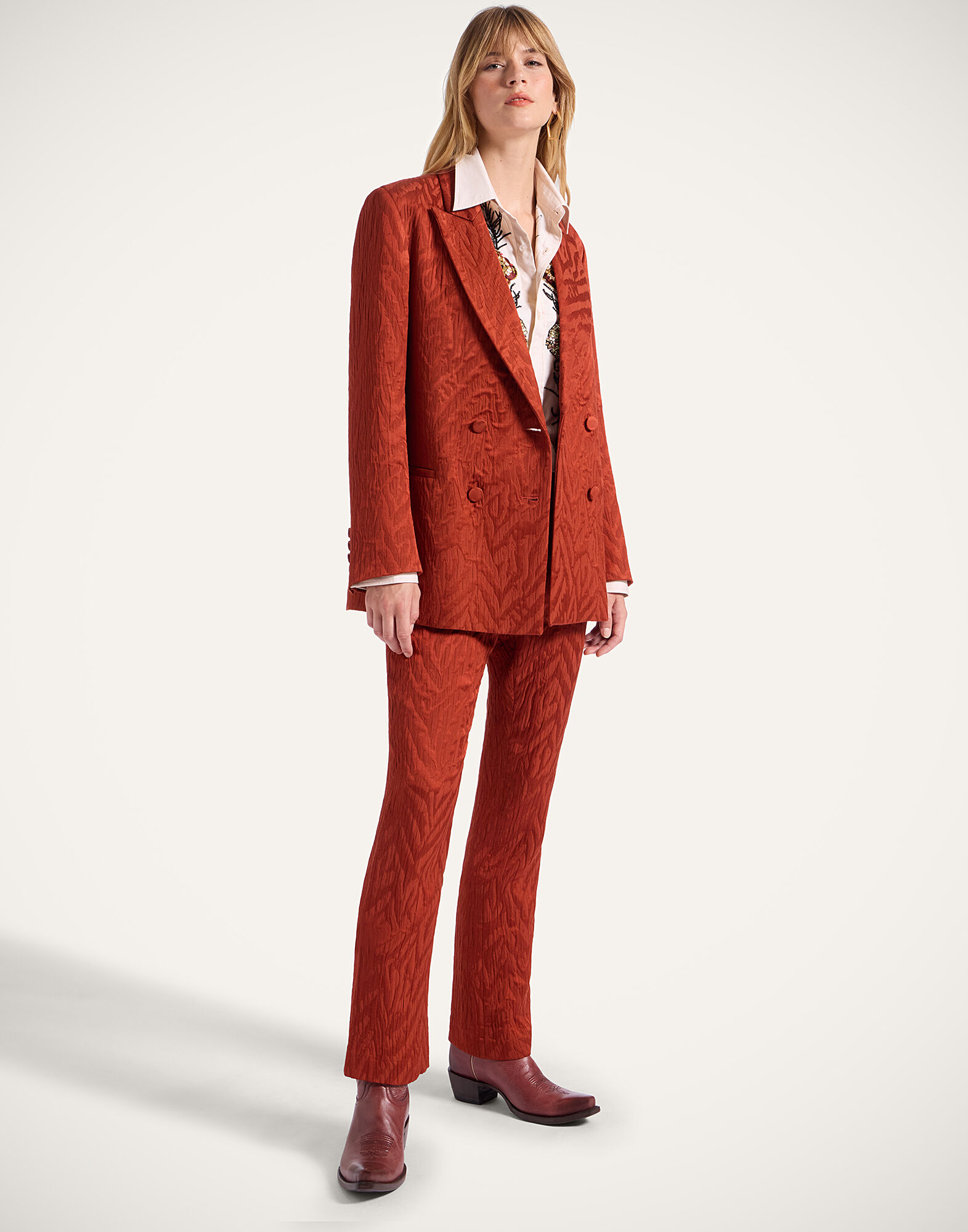 La DoubleJ 24/7 Pants Animalier Rust TRO0069JCQ118ANI02OR04