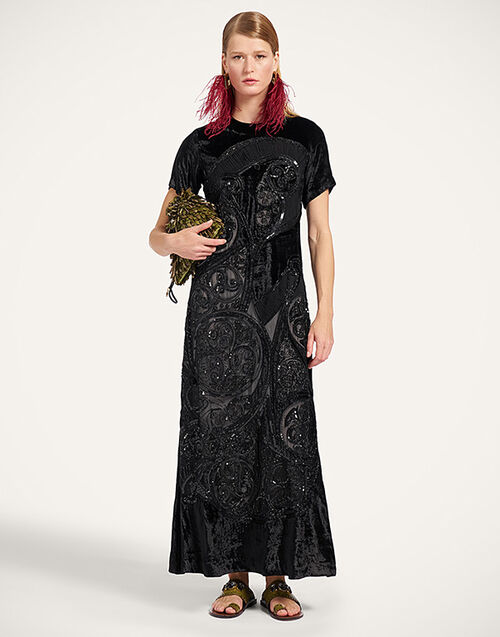 La DoubleJ Super Swing Dress Alchemy Black DRE1155VEL023ALC10BL01