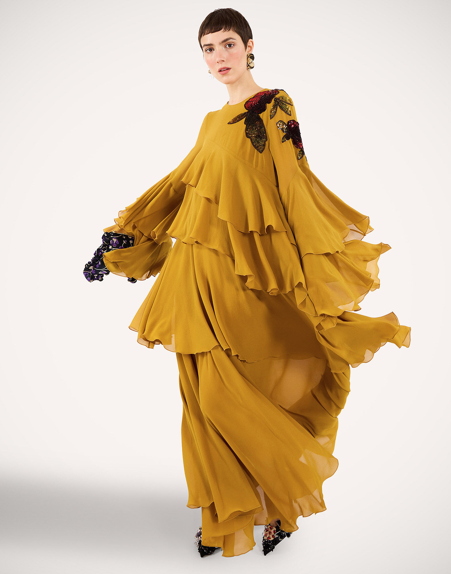 La DoubleJ Naiad Dress Solid Dark Yellow DRE1012SIL025SOLIDYE03