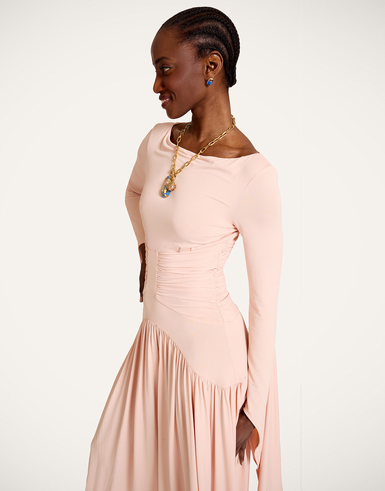 La DoubleJ Sublime Dress Solid Peach DRE1026JER074SOLIDOR08