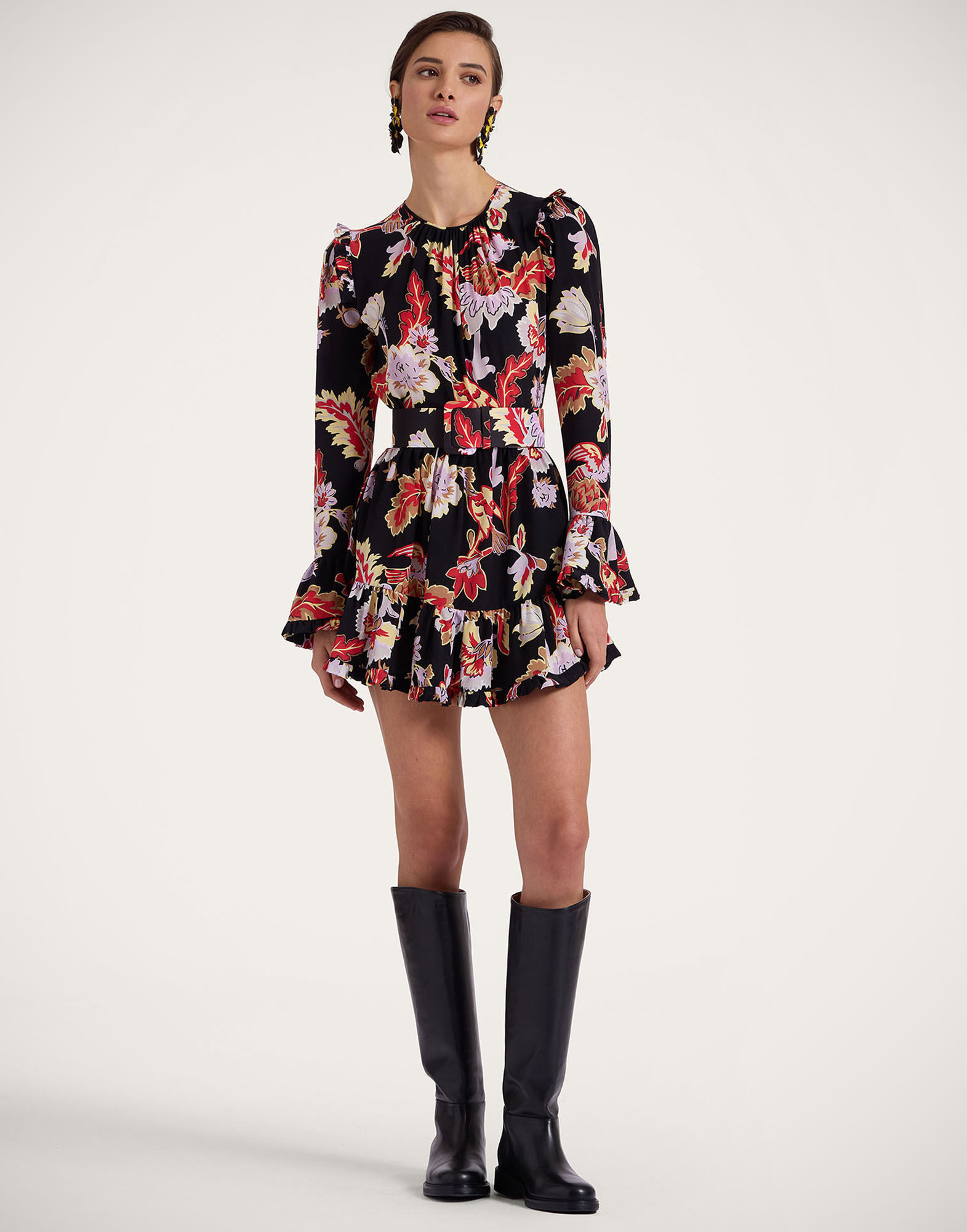 La DoubleJ Short Visconti Dress Lark Black DRE0074CRE001LAR01BL01