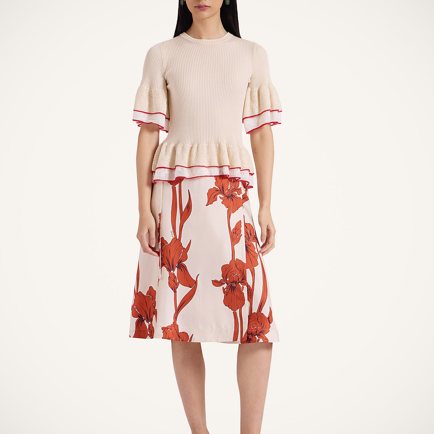 La Double J Pareo Midi Skirt