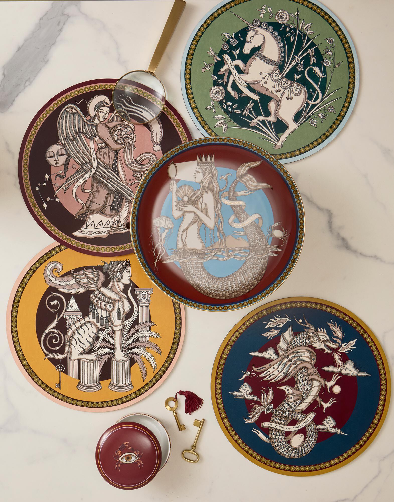 La DoubleJ Disk Placemat The Angel PMT0016CRK001ANG01BR11