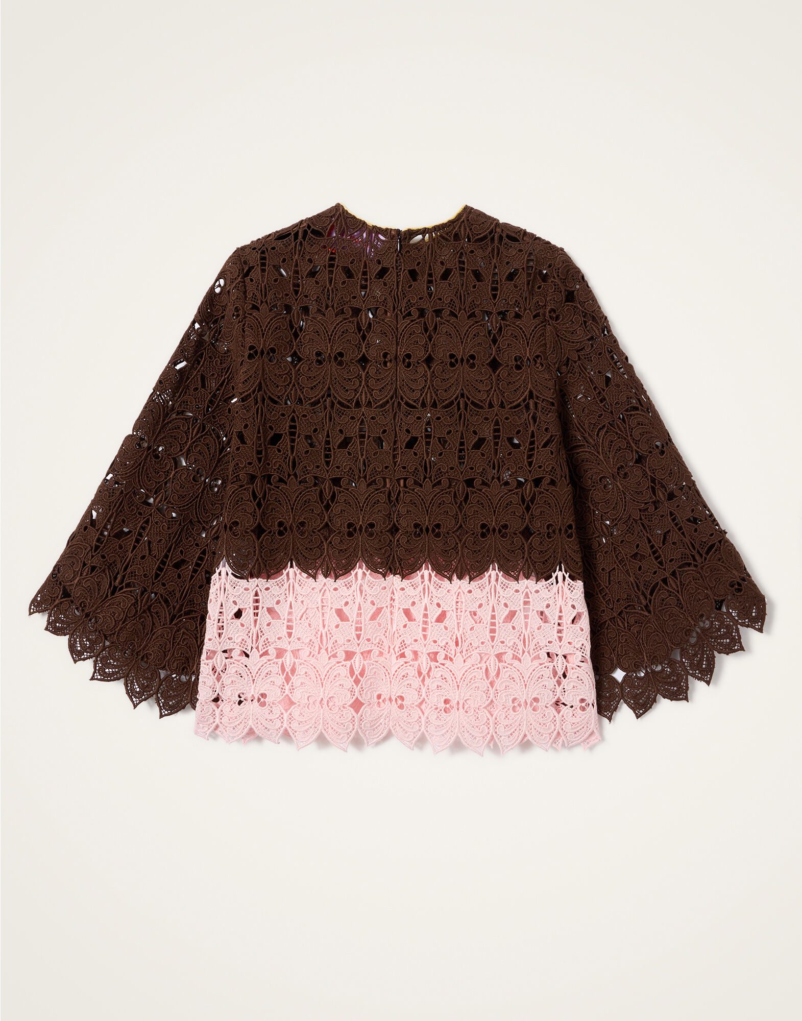 La DoubleJ Lacey Make An Exit Top Color Block Chocolate & Pink TOP0216LAC014BIC01BR07