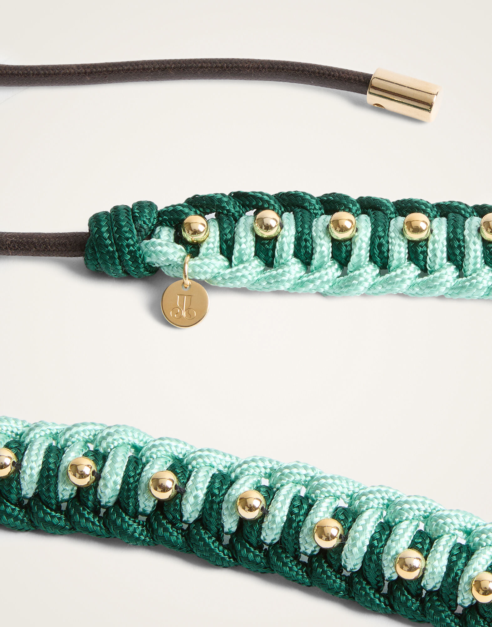 La DoubleJ Better Together Belt Bicolor Mint & Dark Green BEL0011ROP001VA493GR11