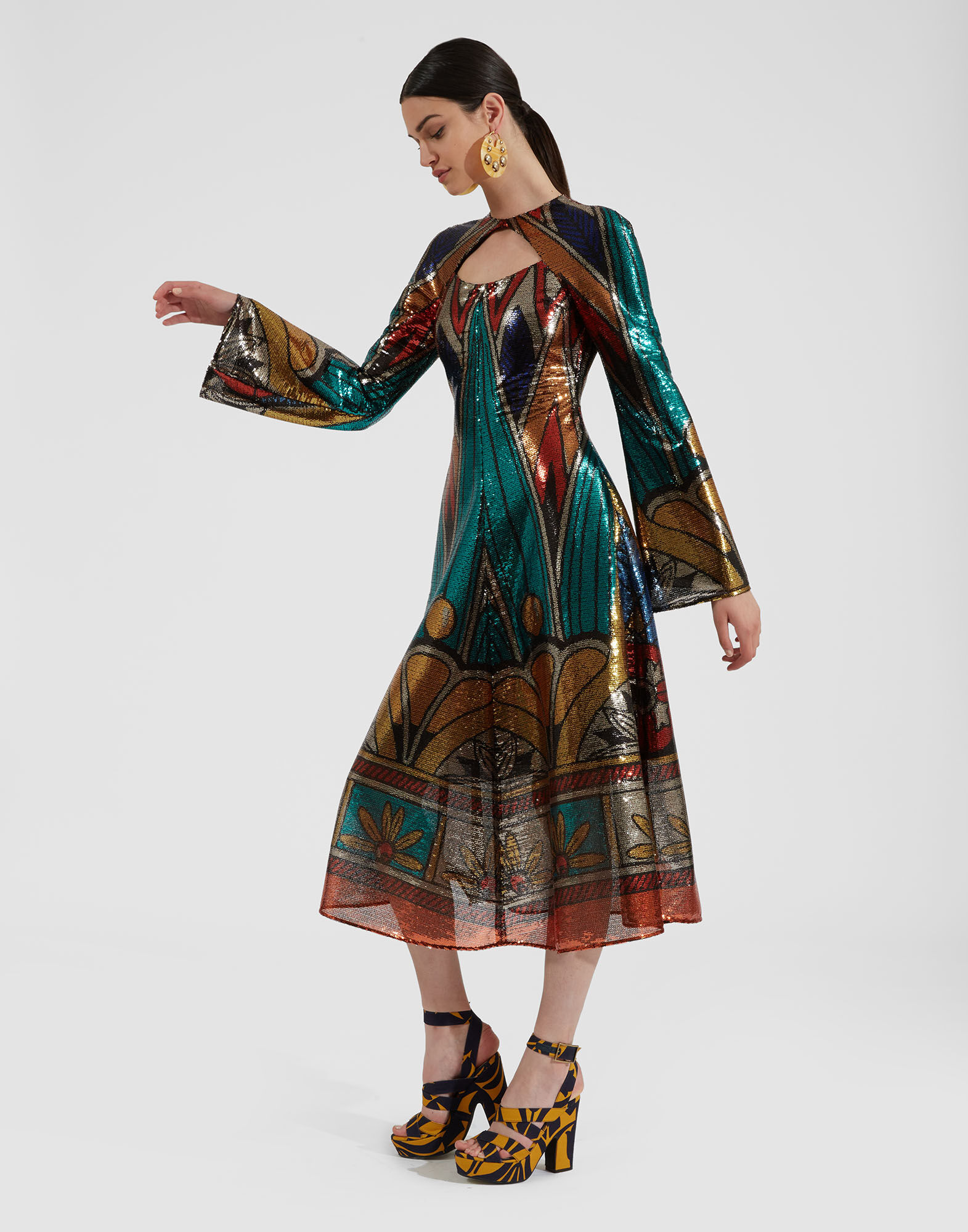 La DoubleJ Farfalla Dress Philae Plac&eacute;e DRE0588PAI002PHI01MU01