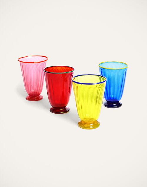 La DoubleJ Rainbow Glass Set of 4 Rainbow GLA0004MUR001ASS0001