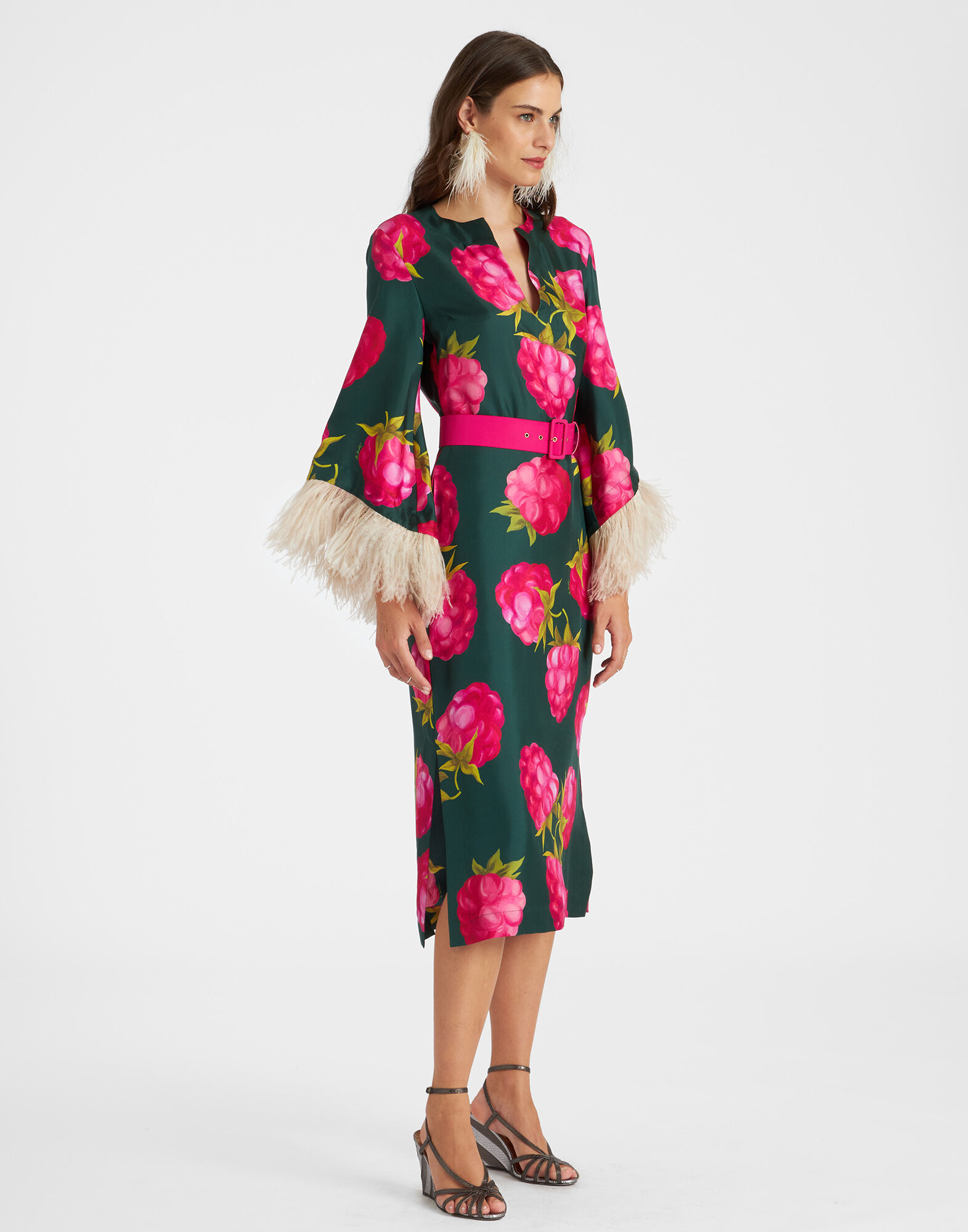 La DoubleJ The Kaftan Lampone Emerald DRE0552SIL001FMB01GR04