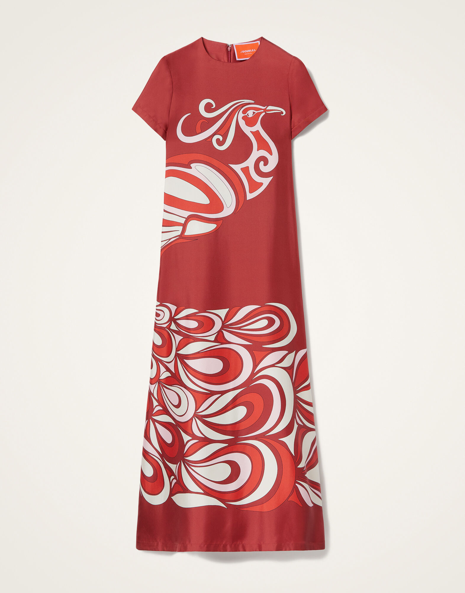 La DoubleJ Swing Dress Phoenix Plac&eacute;e Burgundy DRE0128SIL006PHO01RE02