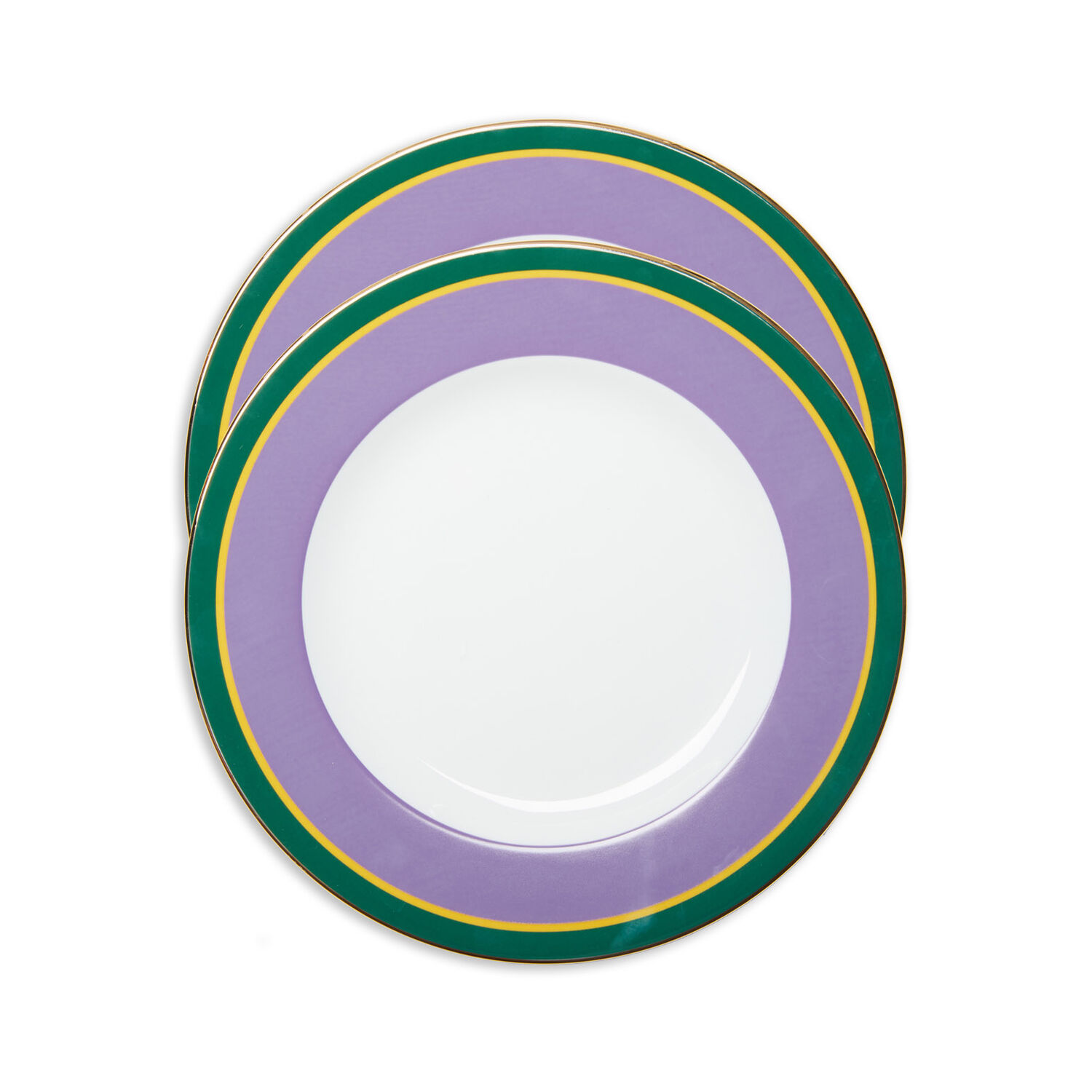 La Doublej Dinner Plates Set Of 2 In Rainbow Violet