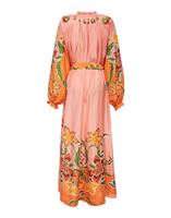 La DoubleJ Cerere Dress &#40;Plac&eacute;e&#41; Folk Flowers Rosa Plac&eacute;e DRE0399SIL009FFL0002