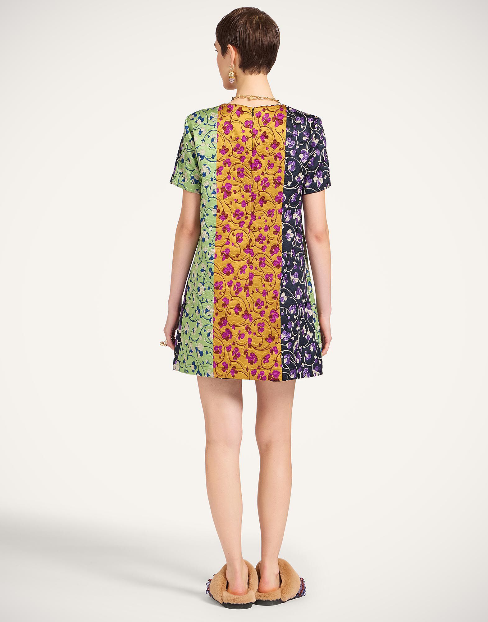 La DoubleJ Mini Swing Dress Honeysuckle Tricolor Yellow DRE0658JCQ129HNY03YE02