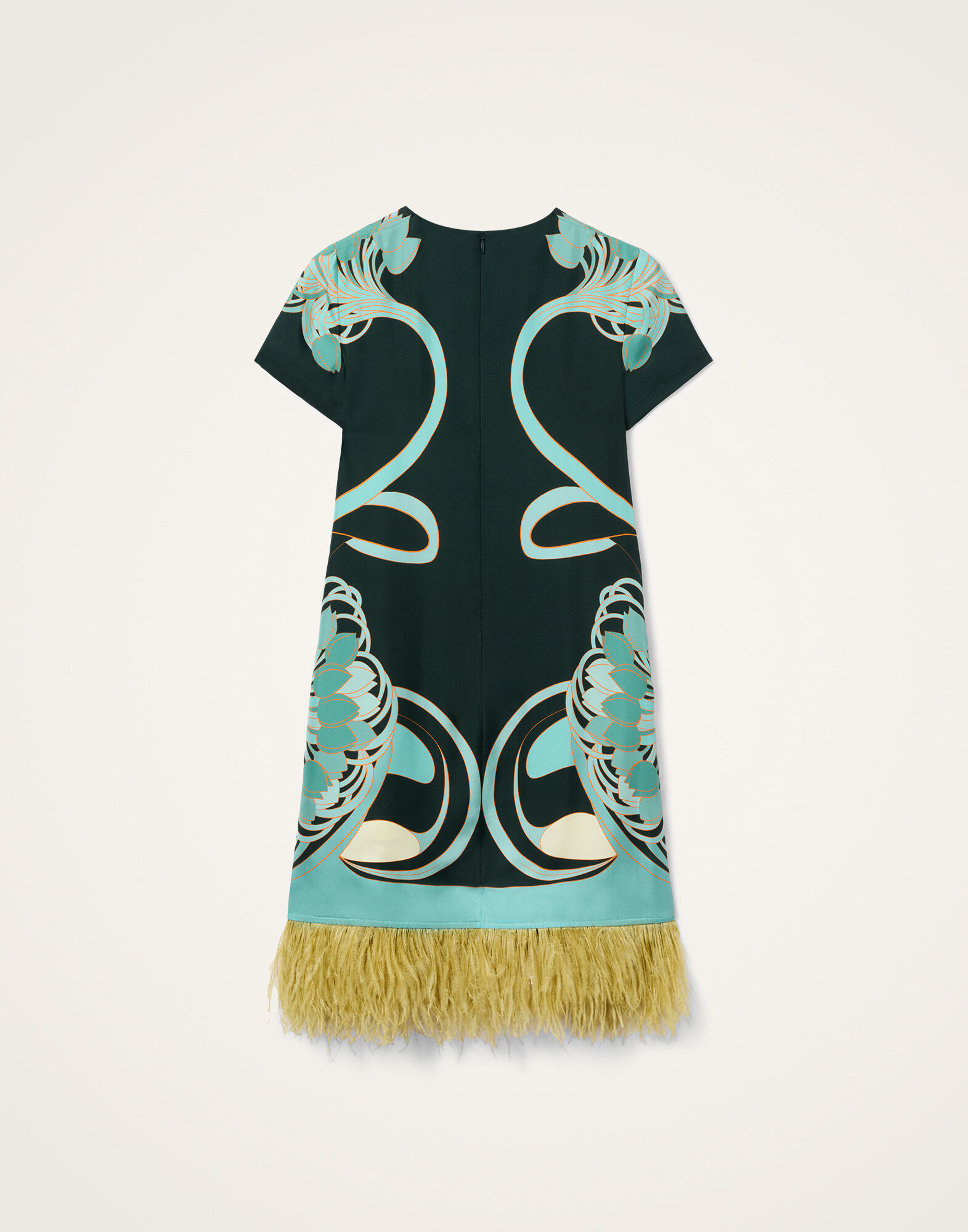 La DoubleJ Mini Swing Dress Blooming Tulip Plac&eacute;e Dark Green DRE0963SIL026BTU01GR03