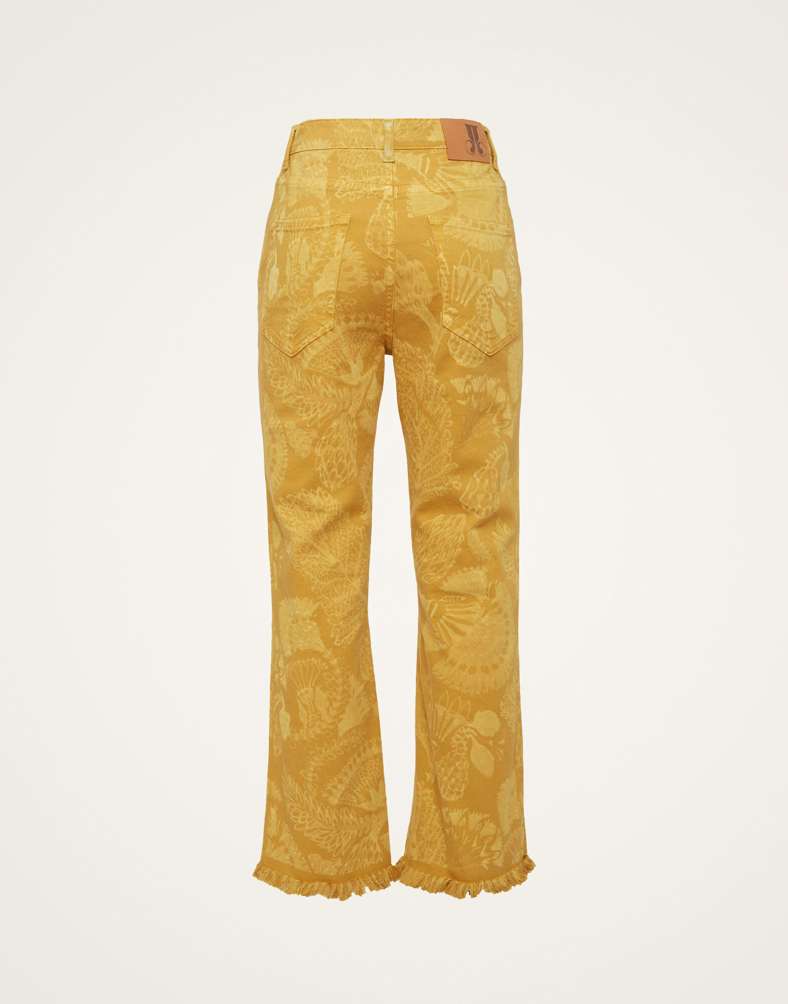 La DoubleJ Fancy Crop Jeans Sicomore Yellow TRO0108DEN001SIC03OR06